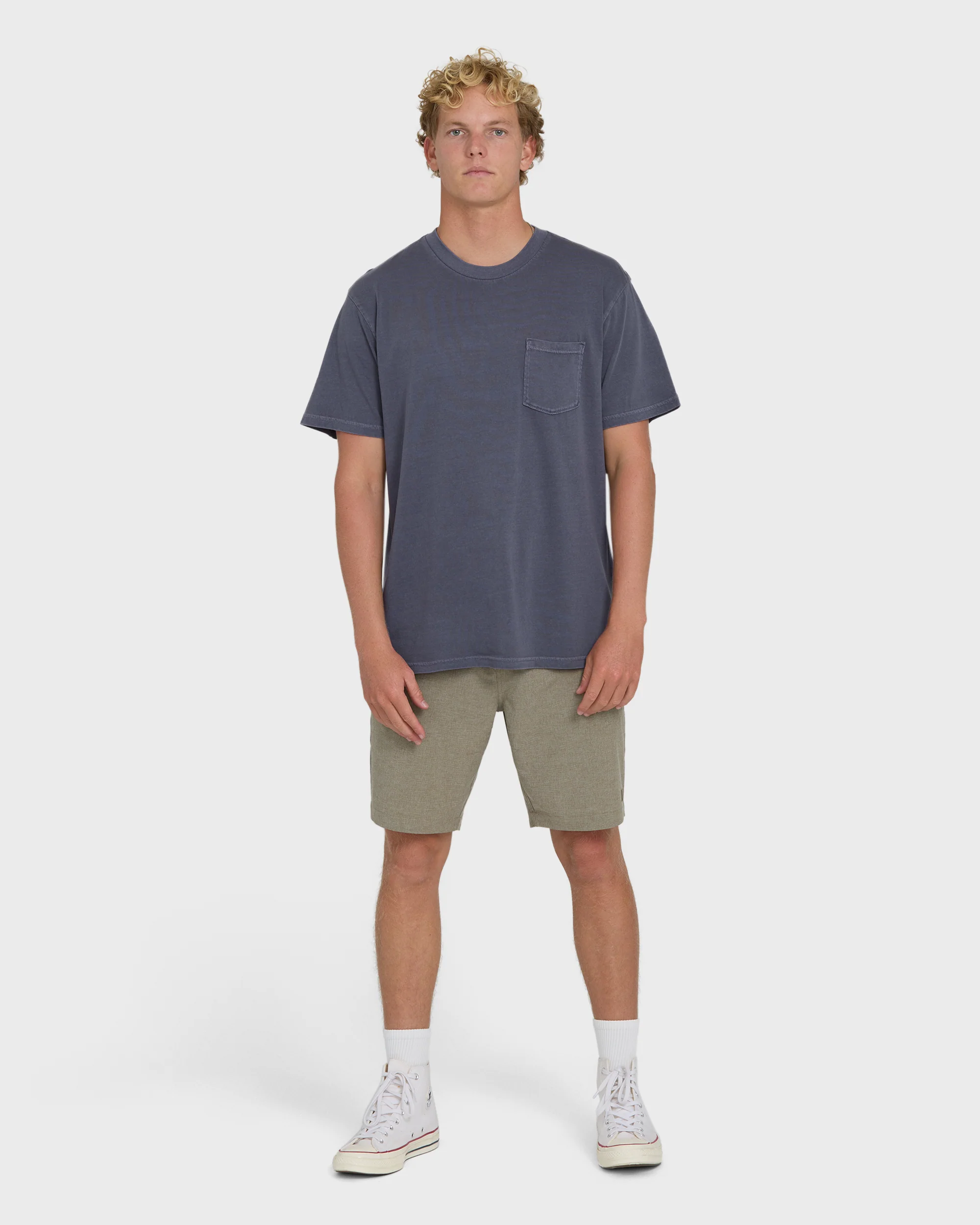 Essential Wave Washed Premium Short Sleeve Pocket Tee - Graystone - Image 4