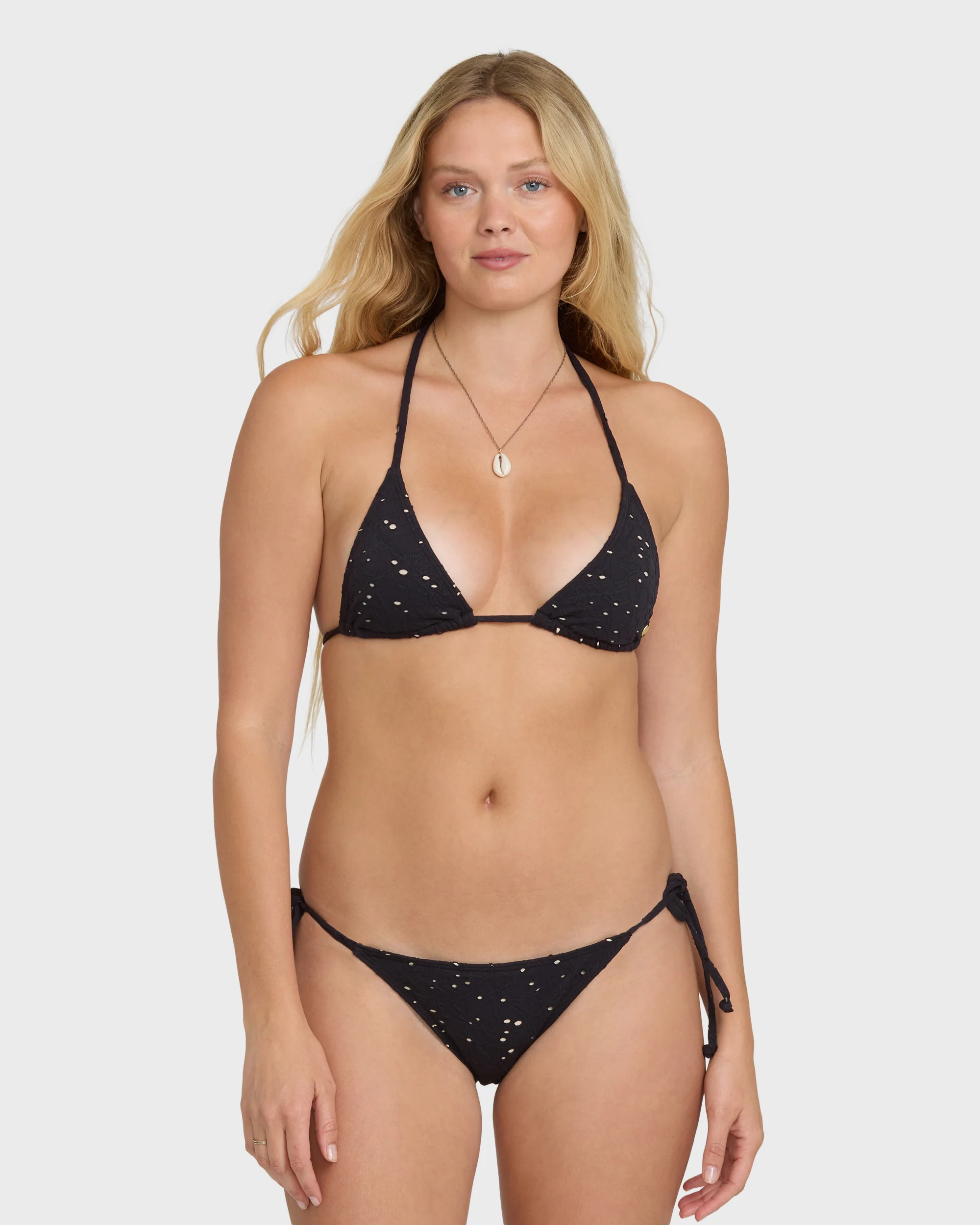 Eye On You Tie-Side Maui Bikini Bottoms - Black Pebble - Image 2