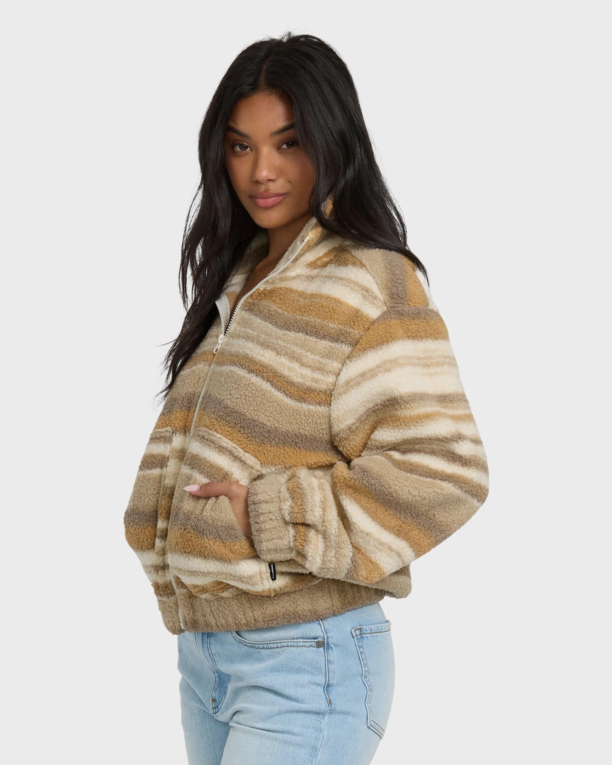 First Light Sherpa Front Zip Fleece - Coyote - Image 4