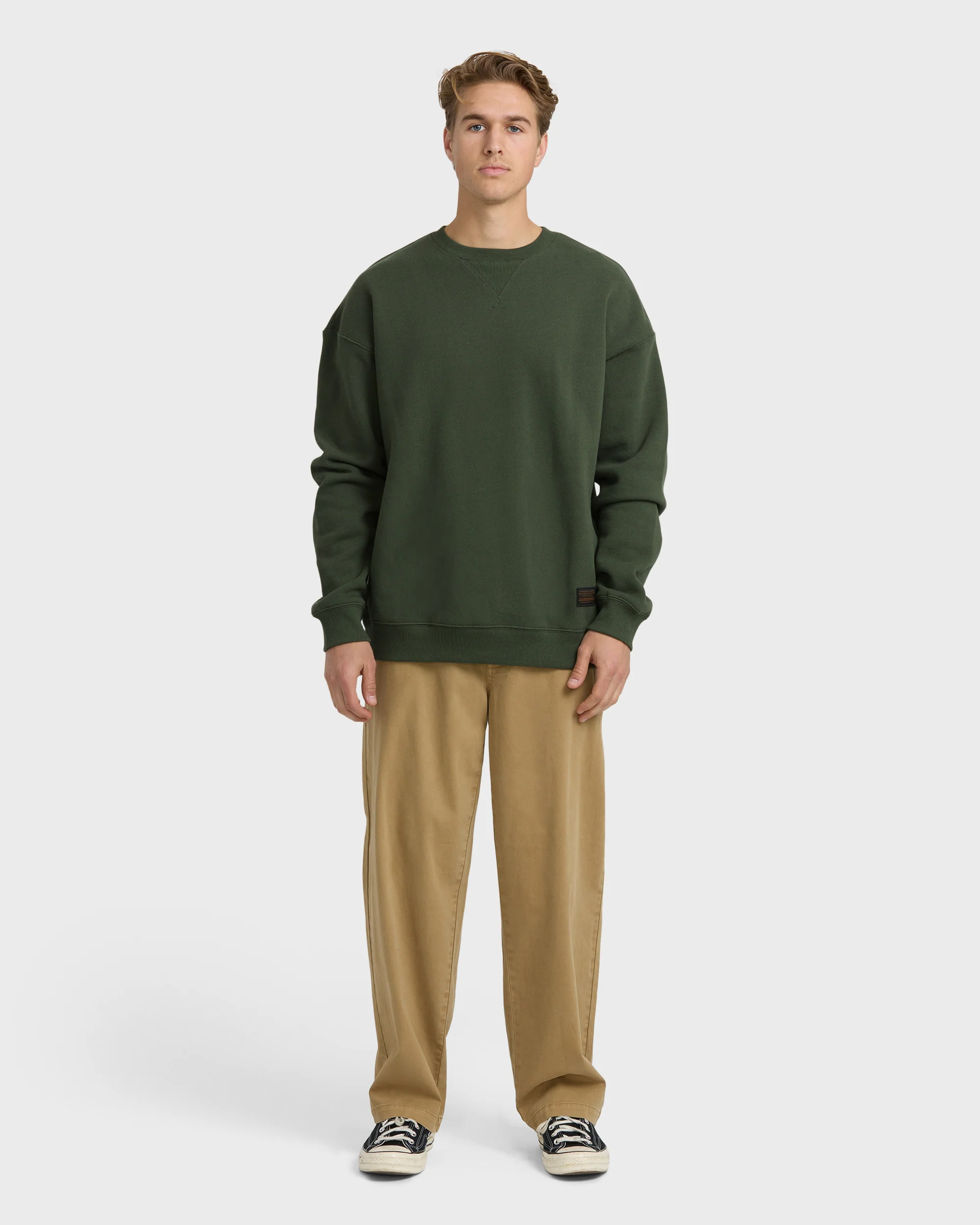 Fort Garage Crewneck Sweatshirt - Olive - Image 3