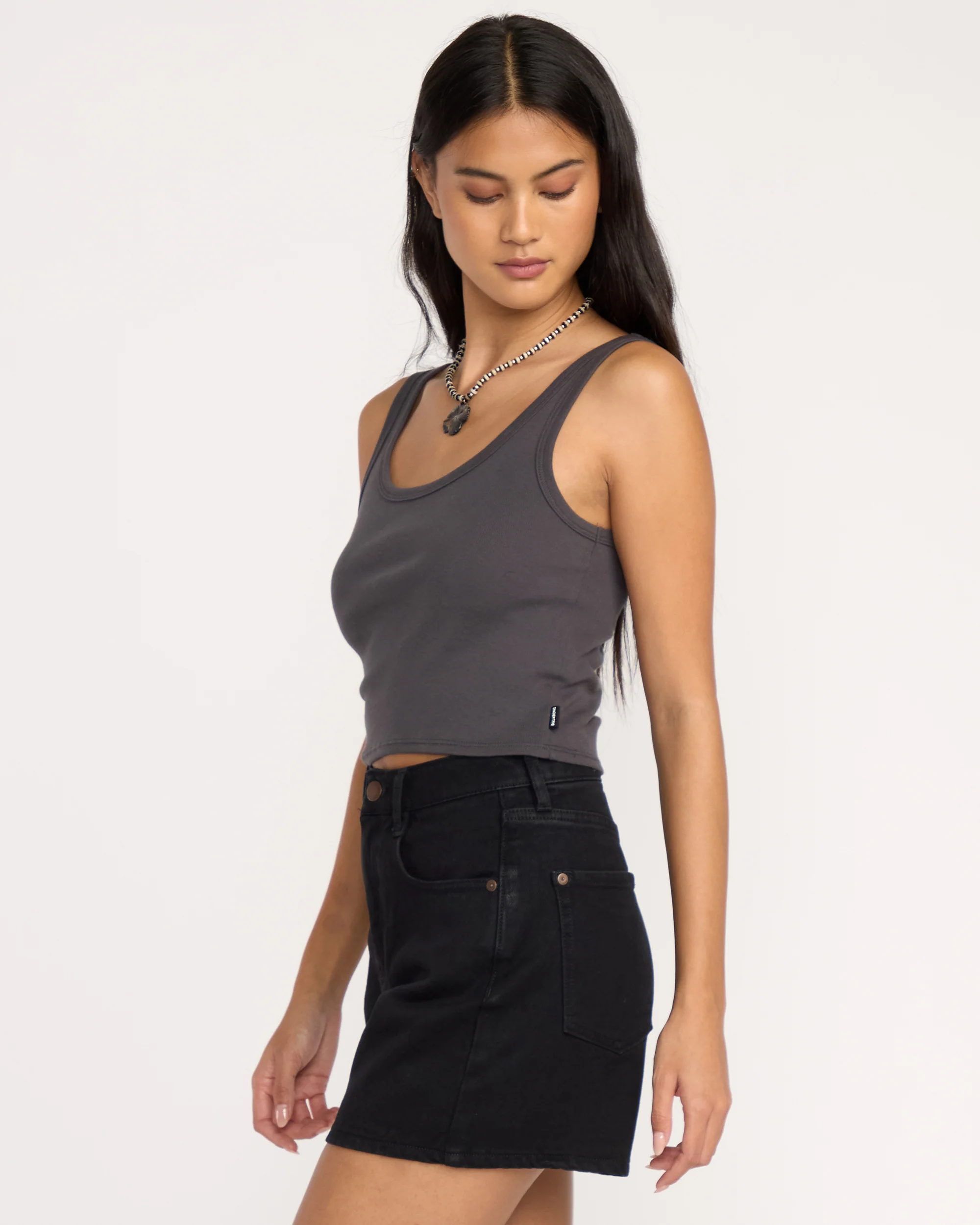 Goddess Knit Tank - Black Sands - Image 4