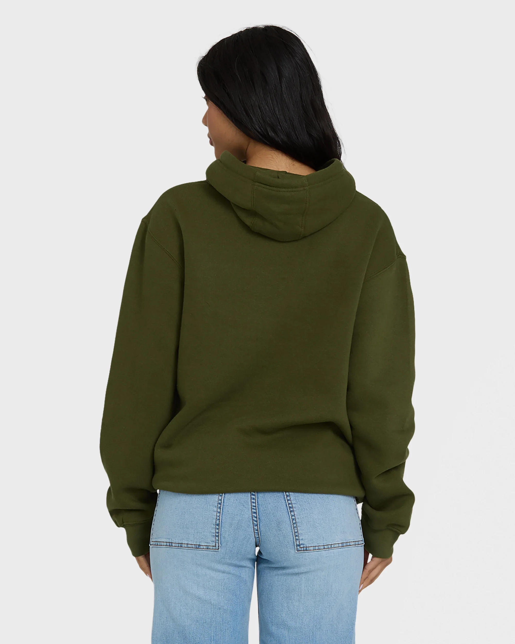 Haleiwa Sunrise Rays Pullover Hoodie - Army Green - Image 4