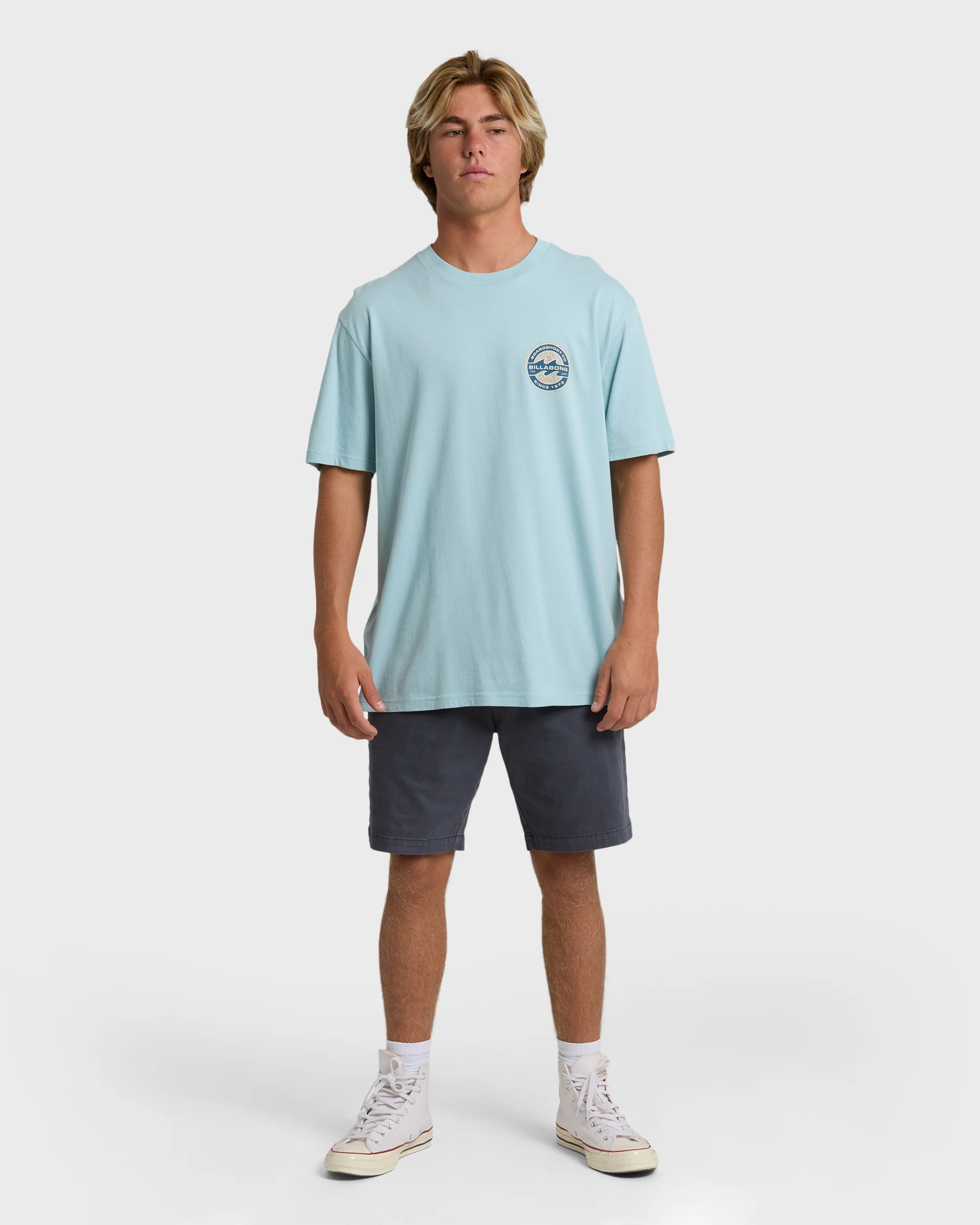 Hollow Premium Short Sleeve T-Shirt - Dusty Blue - Image 4
