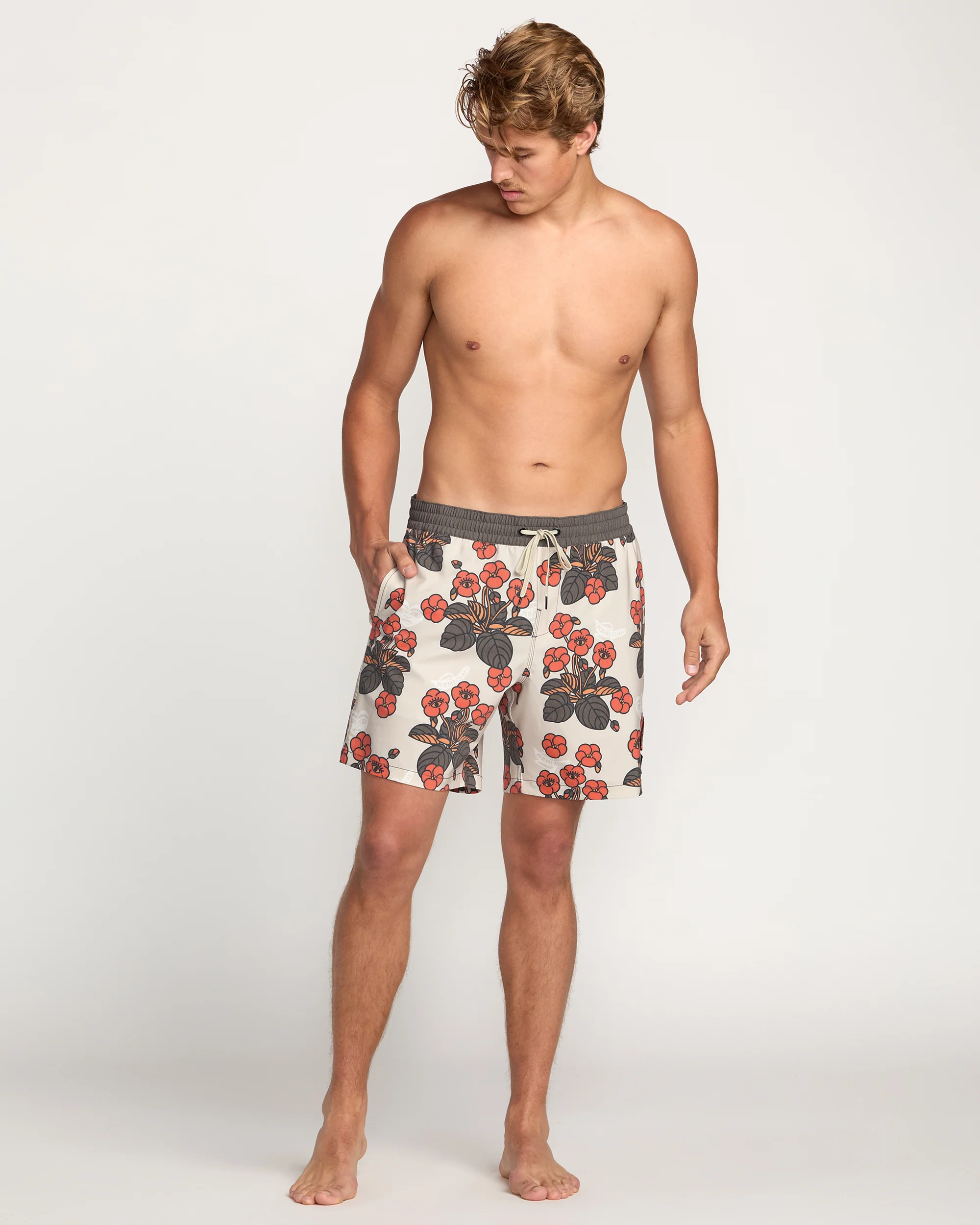Billabong x Mami Wata Icons Laybacks 17" Trunks - Stone - Image 3