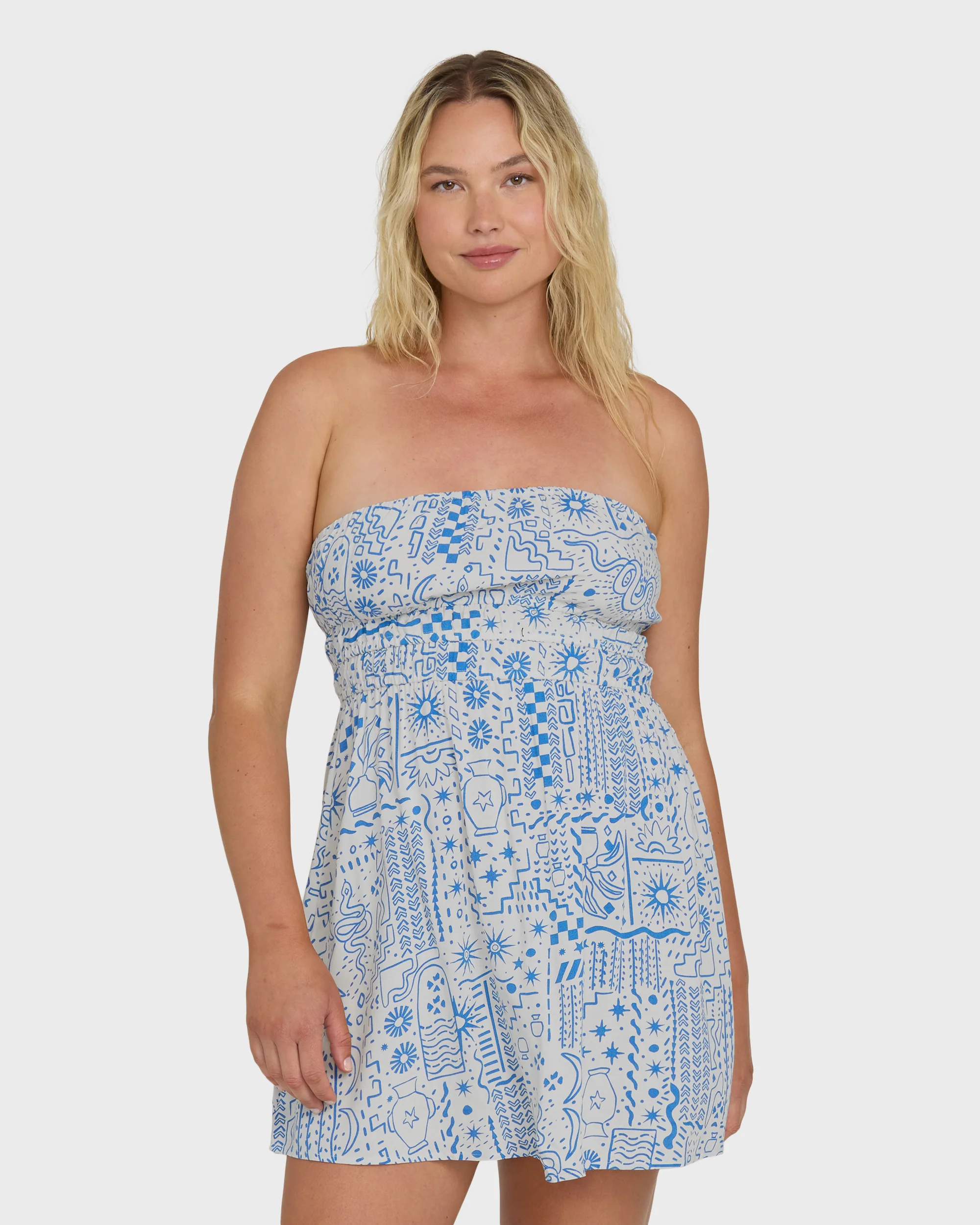 In The Sky Mini Dress - White Cap - Image 9
