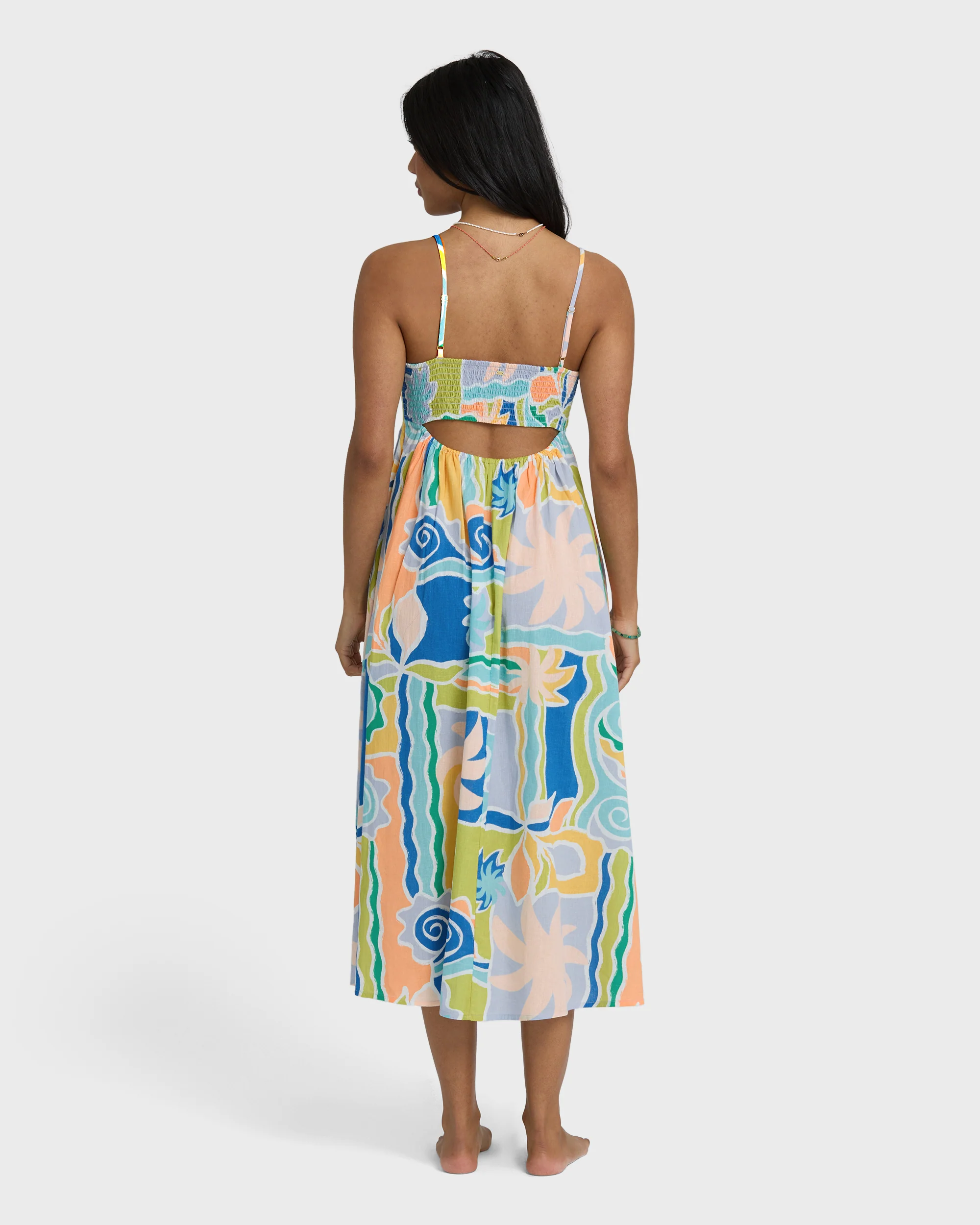 Island Life Midi Dress - Blue Multi - Image 6