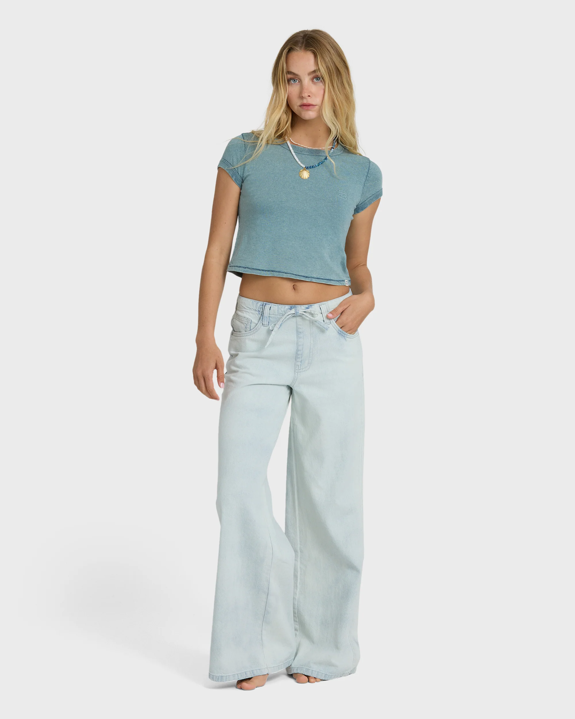 Womens Jade Saltwashed Elastic Pants - Image 3