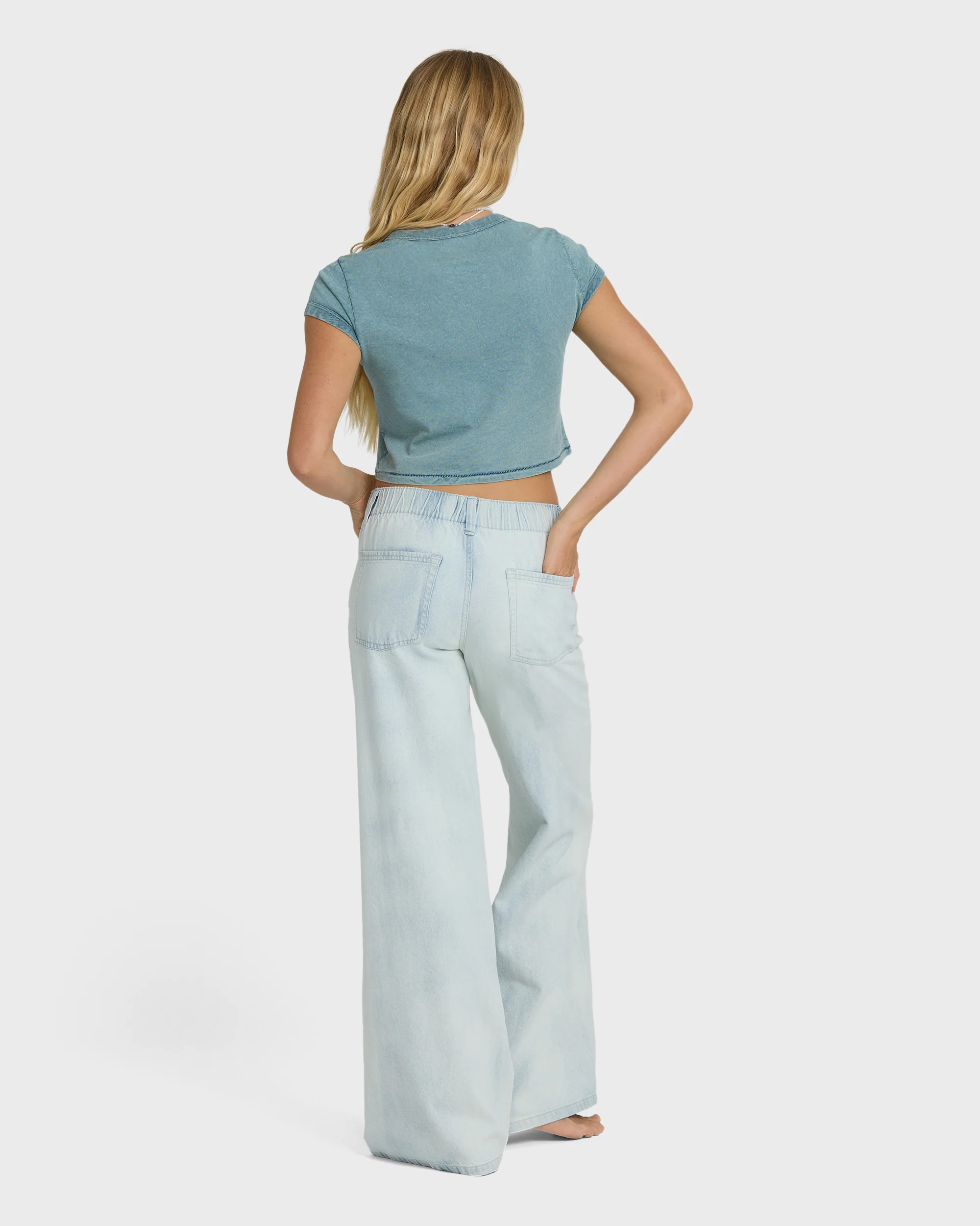 Womens Jade Saltwashed Elastic Pants - Image 5