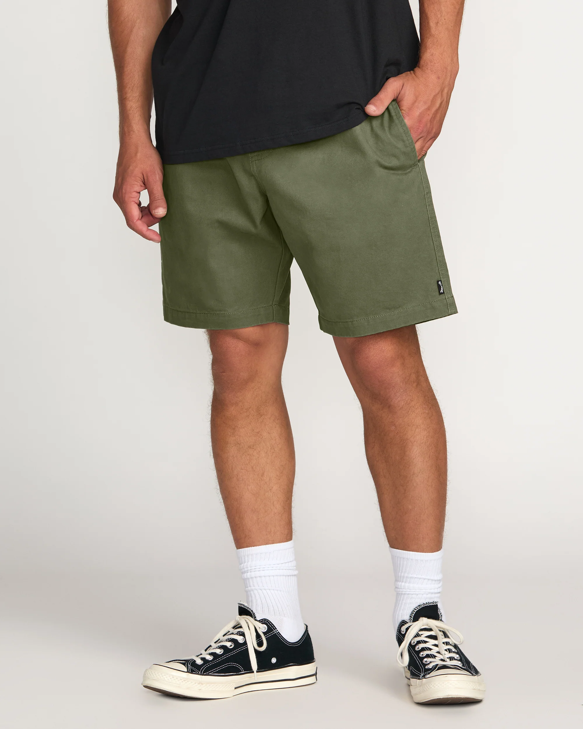 Larry Laybacks 19" Twill Shorts - Olive - Image 2