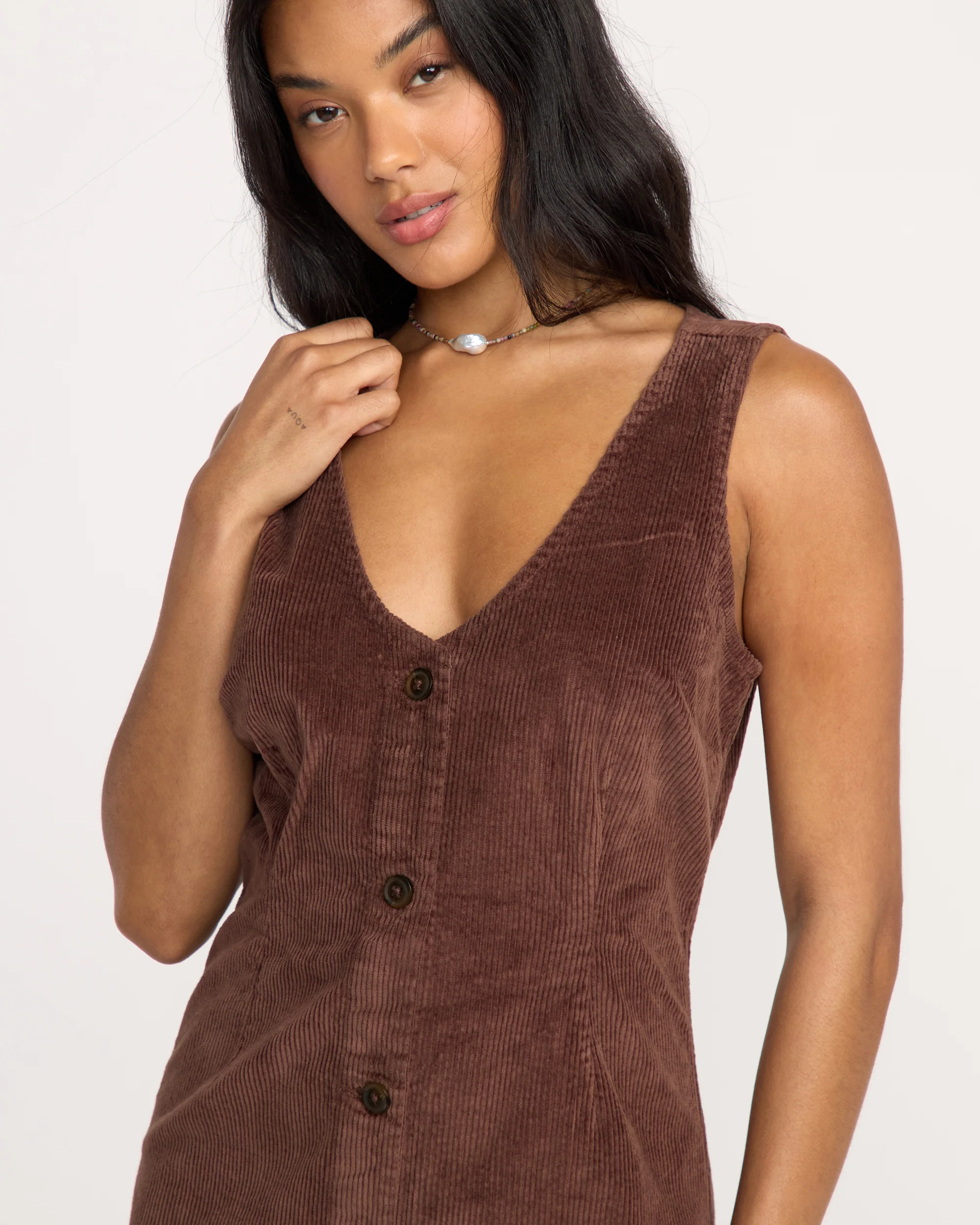 Last Waves Dress - Espresso - Image 2