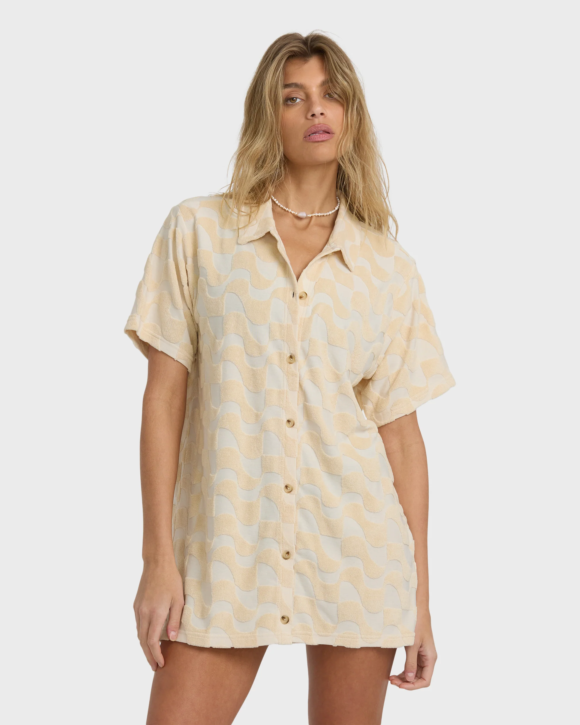 Womens Laura Waves Shirt Mini Dress - Image 2