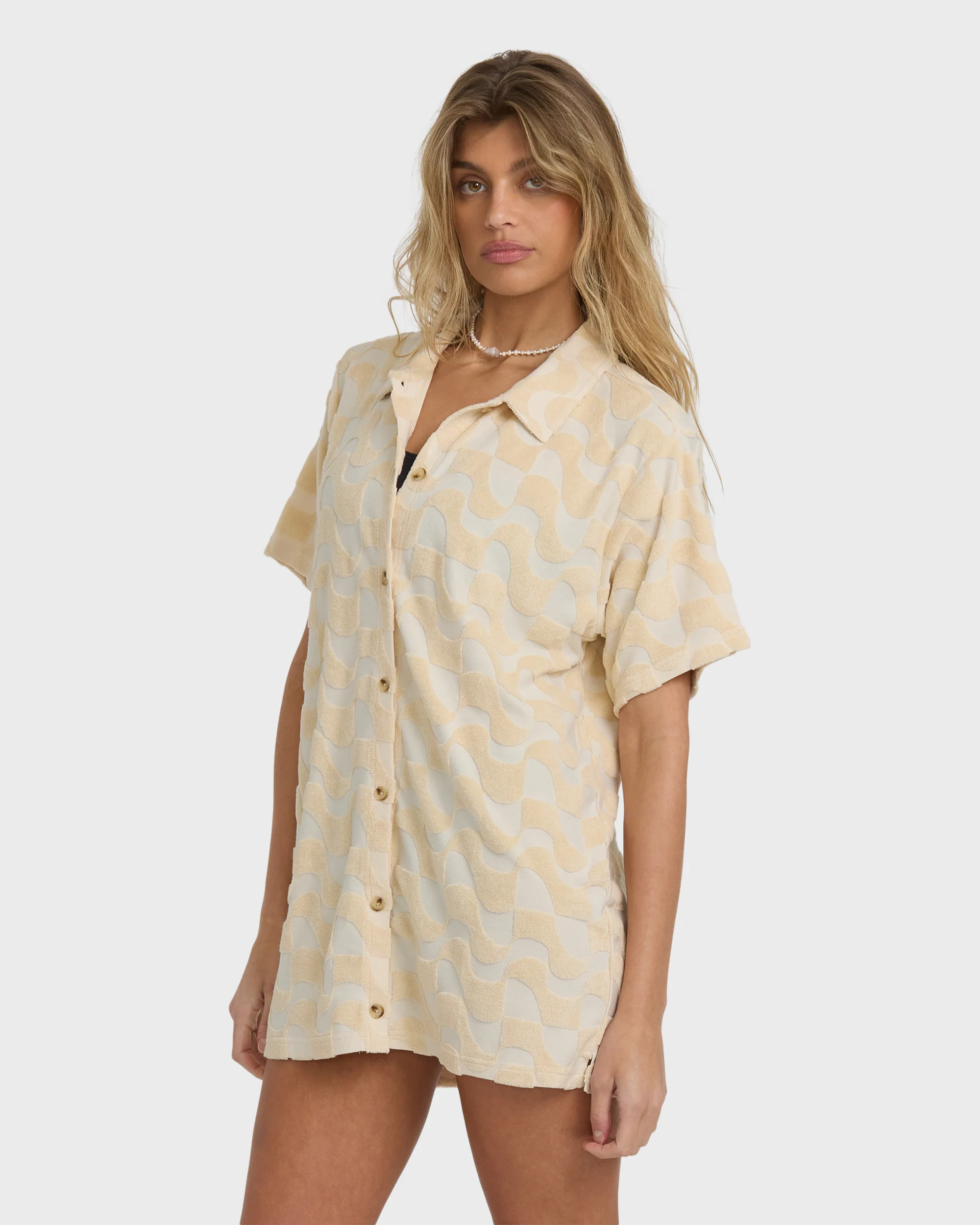 Womens Laura Waves Shirt Mini Dress - Image 5