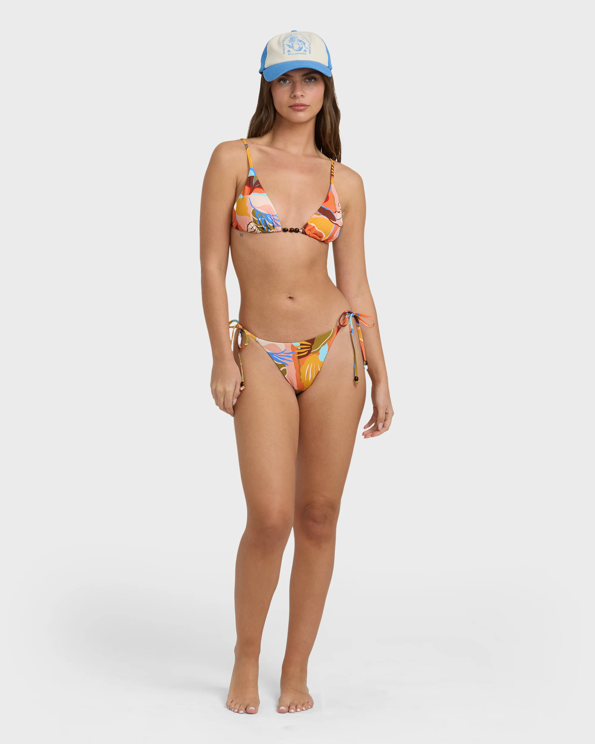 Lei Daze Tall Slide Triangle Bikini Top - Multi - Image 5