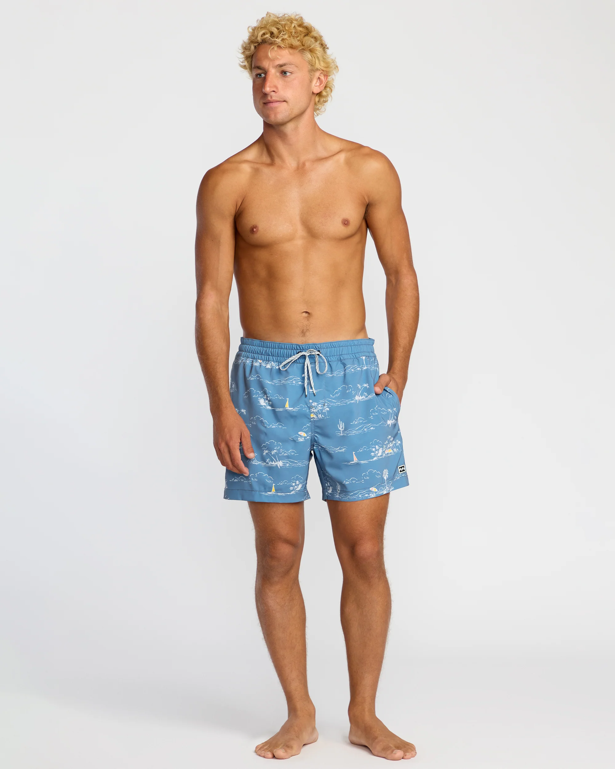 Lineup Laybacks 16" Trunks - Steel Blue - Image 5