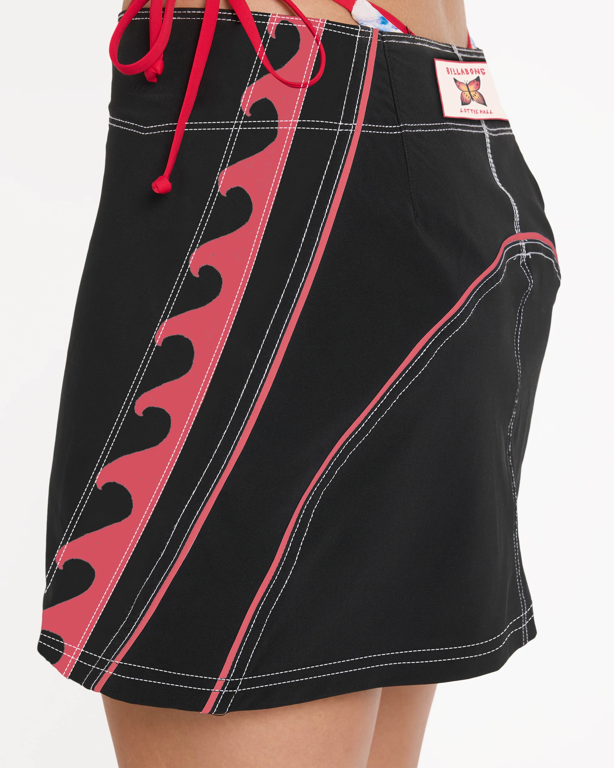 Lottie Hall Boardshort Skirt - Off Black - Image 2