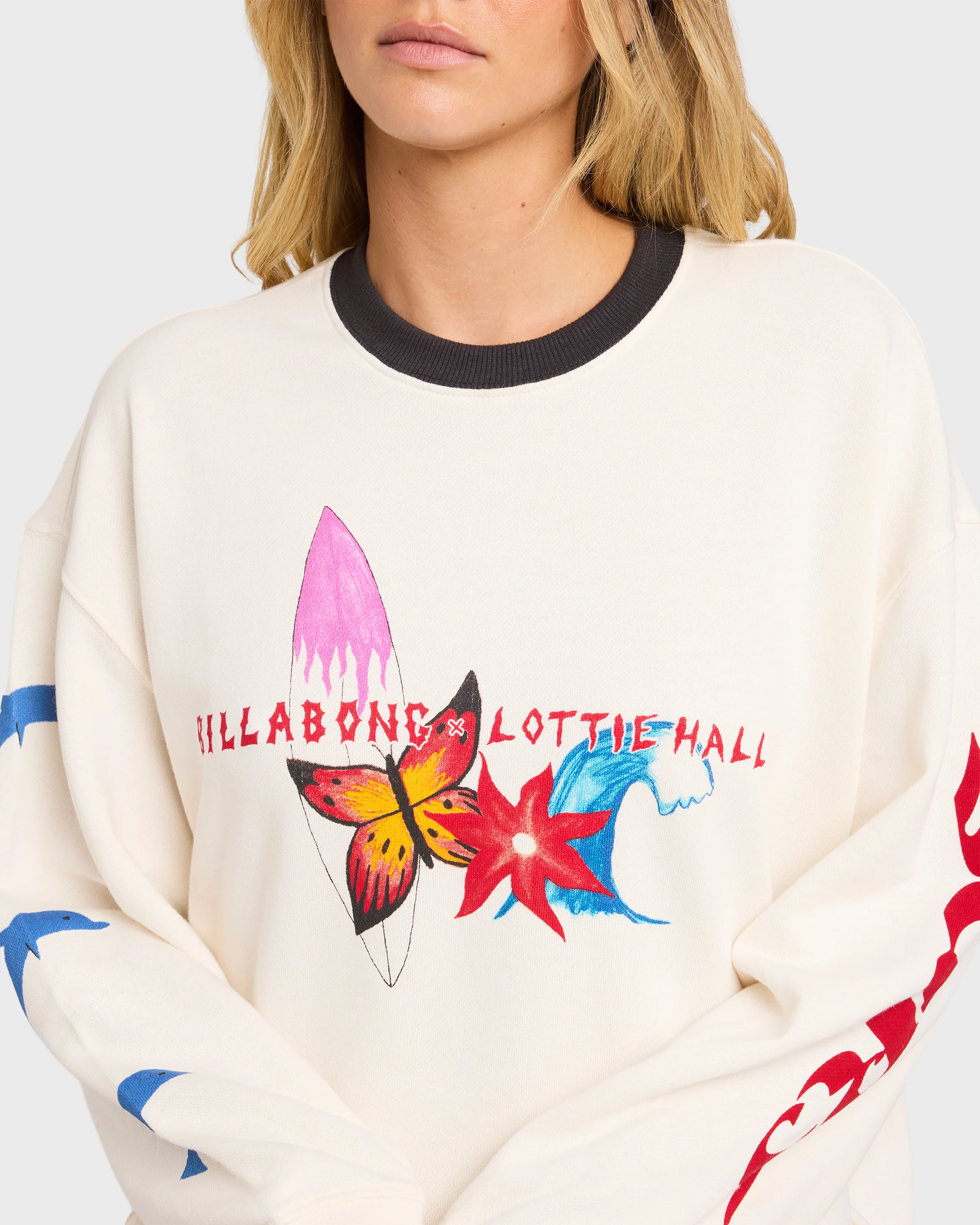 Lottie Hall Crewneck Sweatshirt - Salt Crystal - Image 2