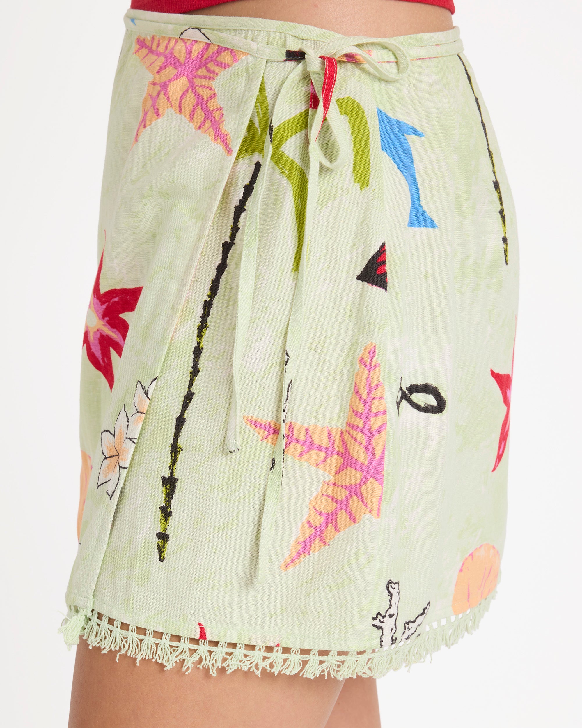Lottie Hall Woven Mini Skirt - Sunny Lime - Image 2