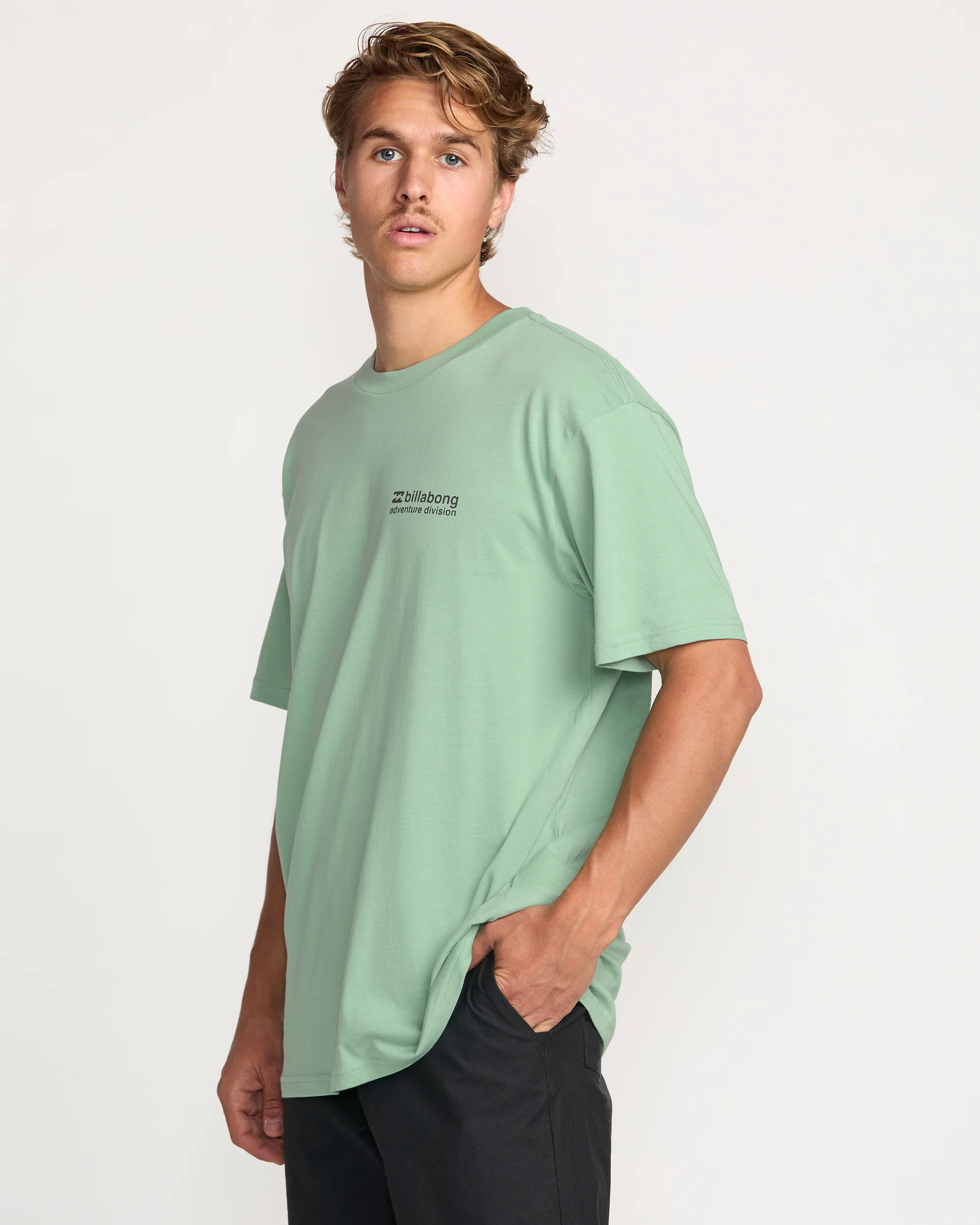 Making Tracks A/Div Tee - Mist Green - Image 4