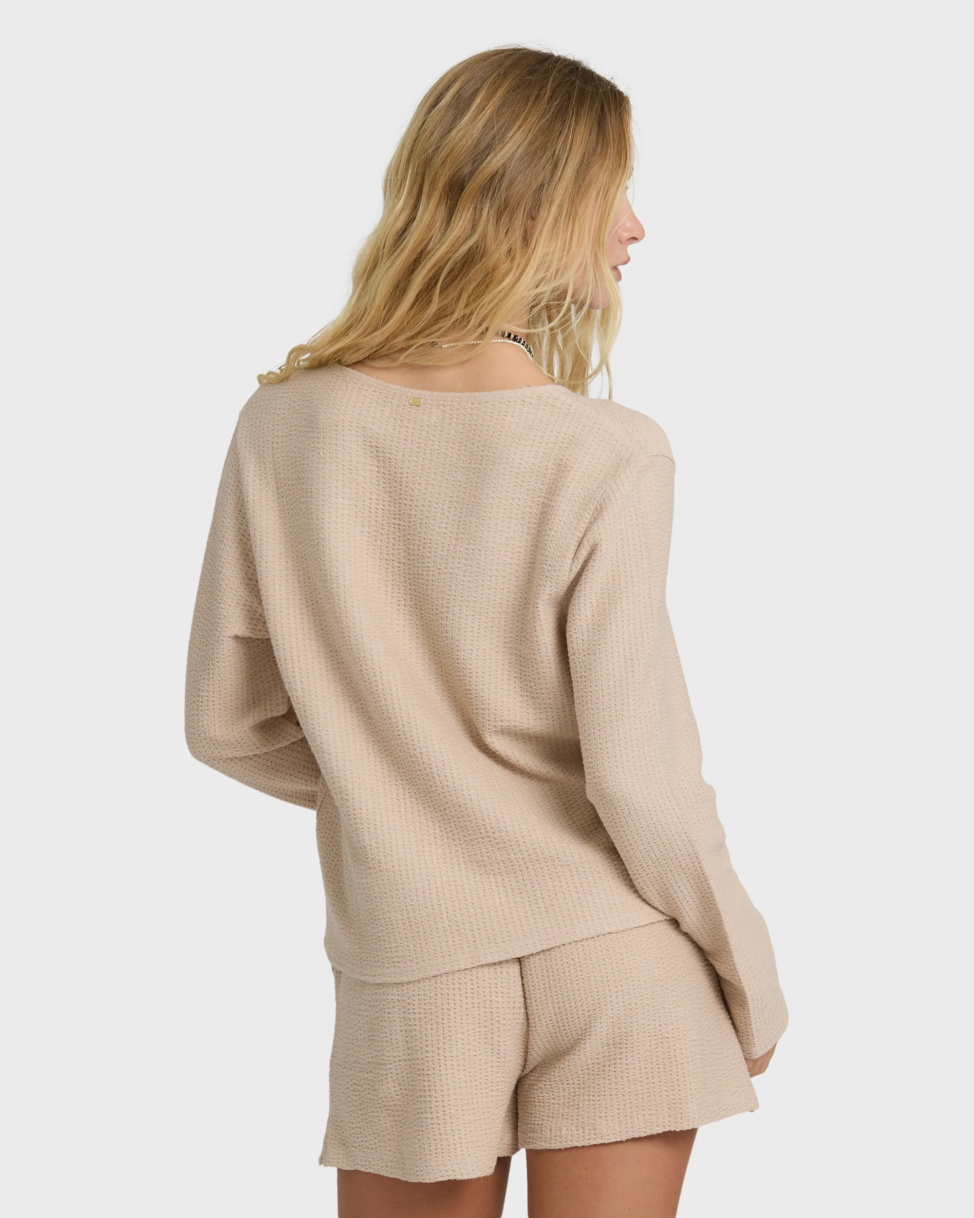 Maya Long Sleeve Top - Oatmeal - Image 7