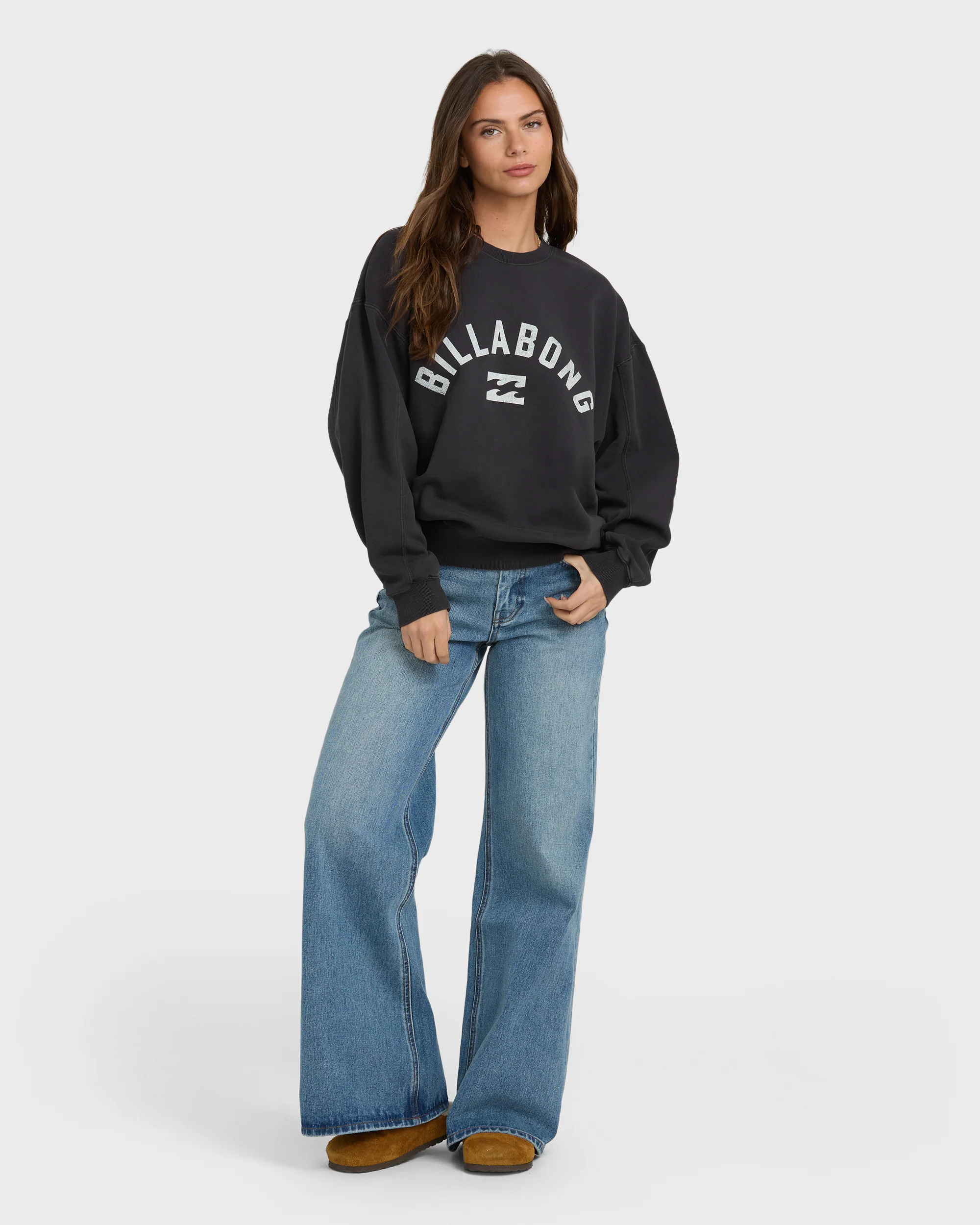 Mono Aloha Kendal Crewneck Sweatshirt - Black Sands - Image 3