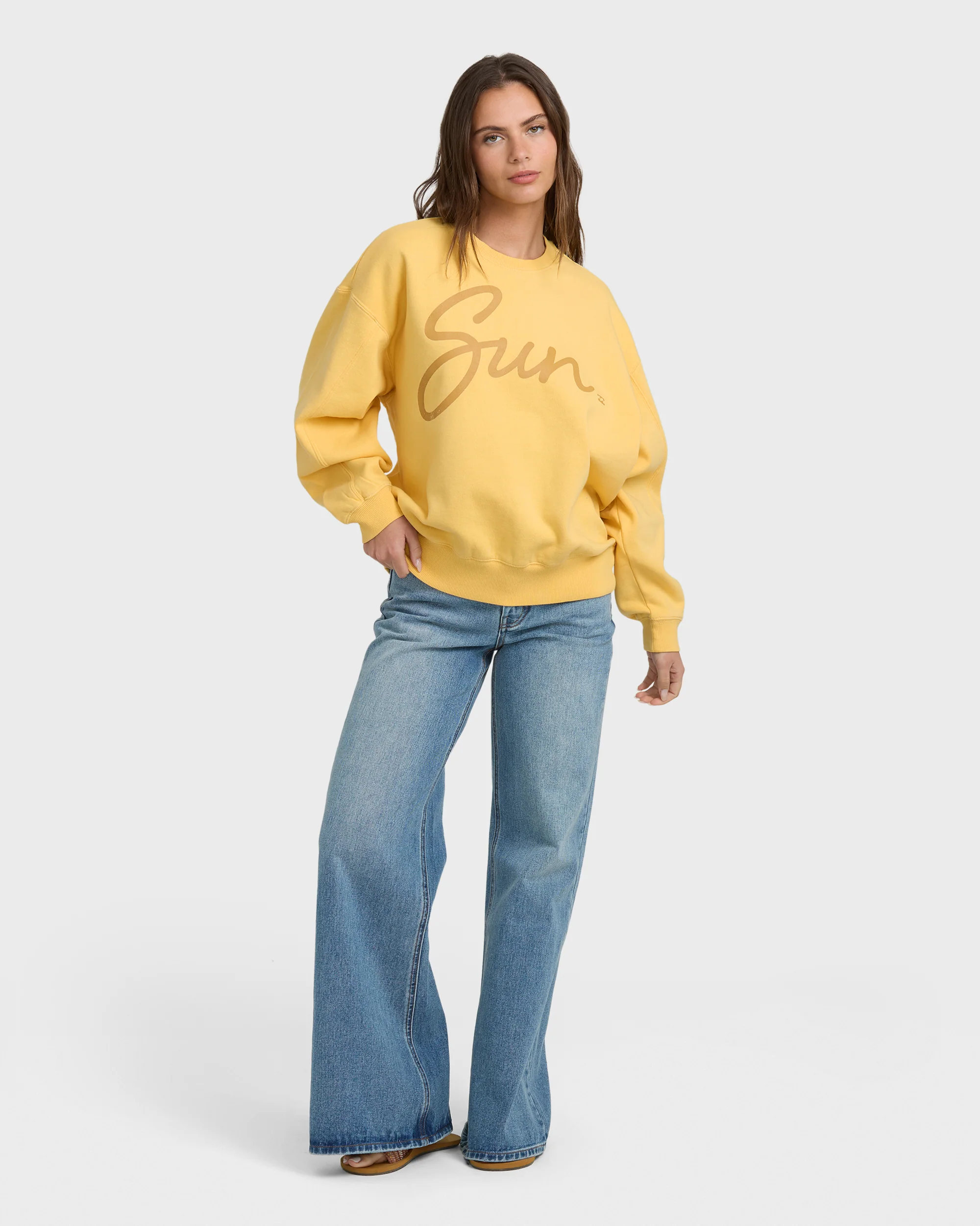 Mono Aloha Kendal Crewneck Sweatshirt - Pale Yellow - Image 5