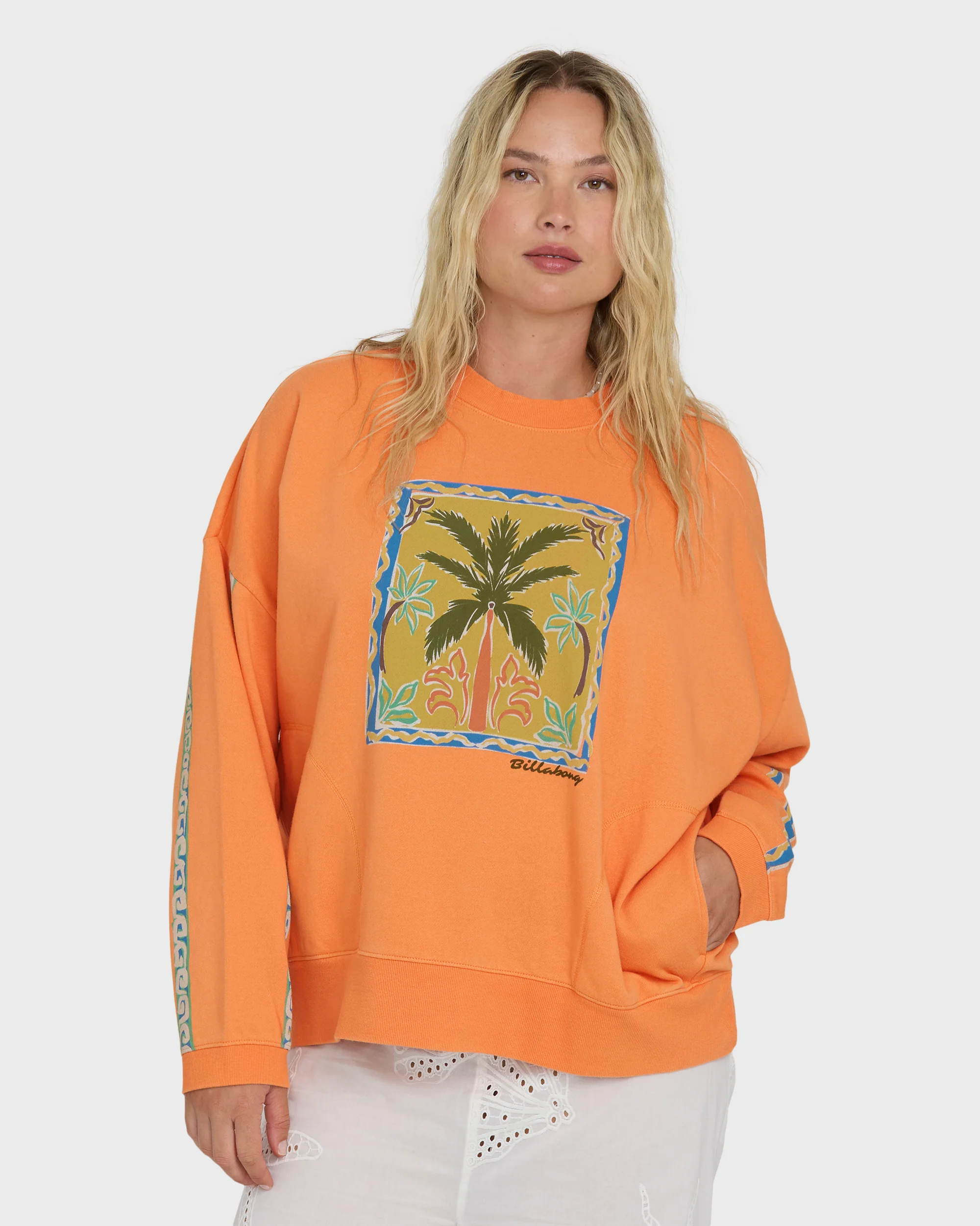 Palm Rio Crewneck Sweatshirt - Tangerine - Image 6
