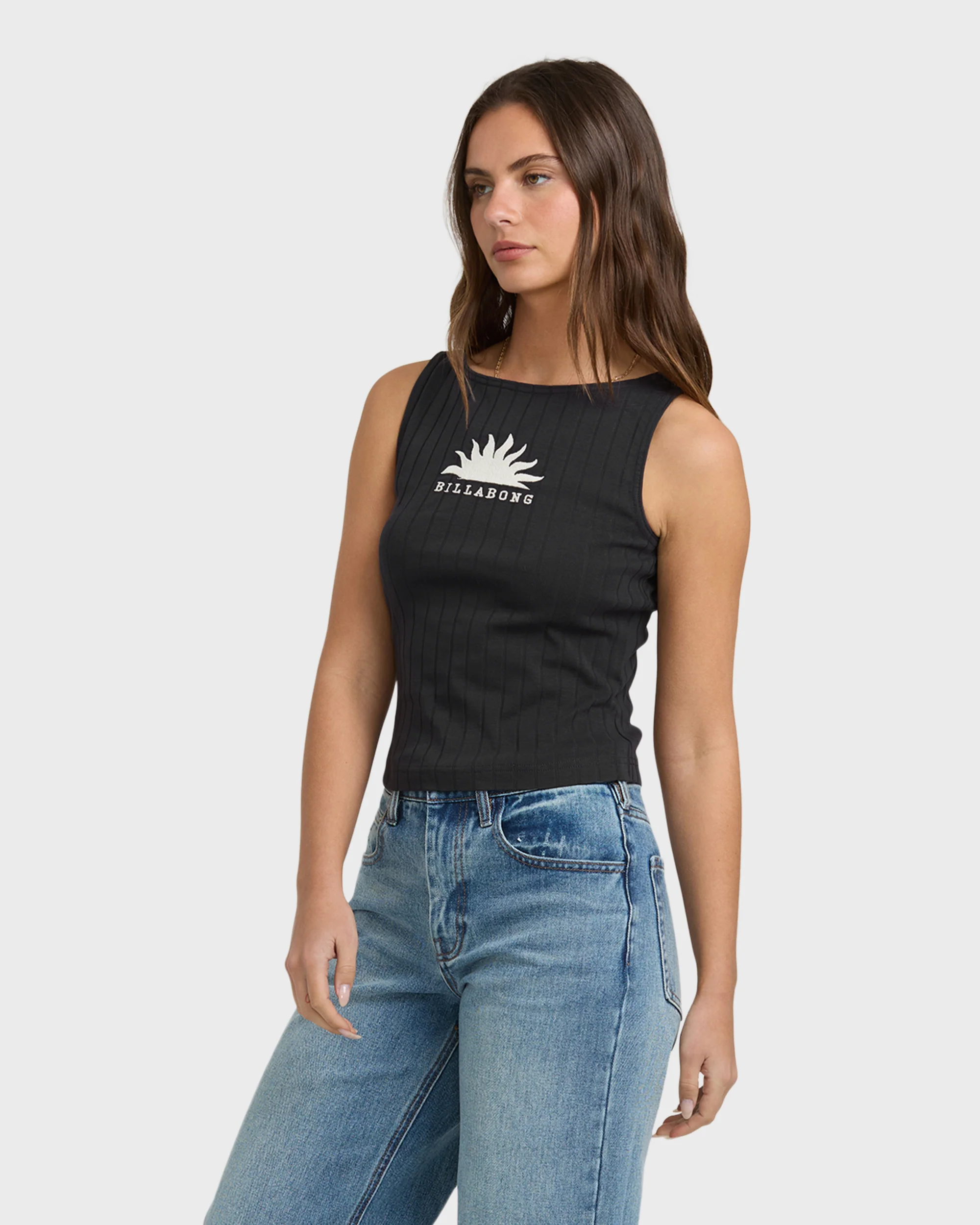 Rae Knit Tank T-Shirt - Black Sands - Image 5