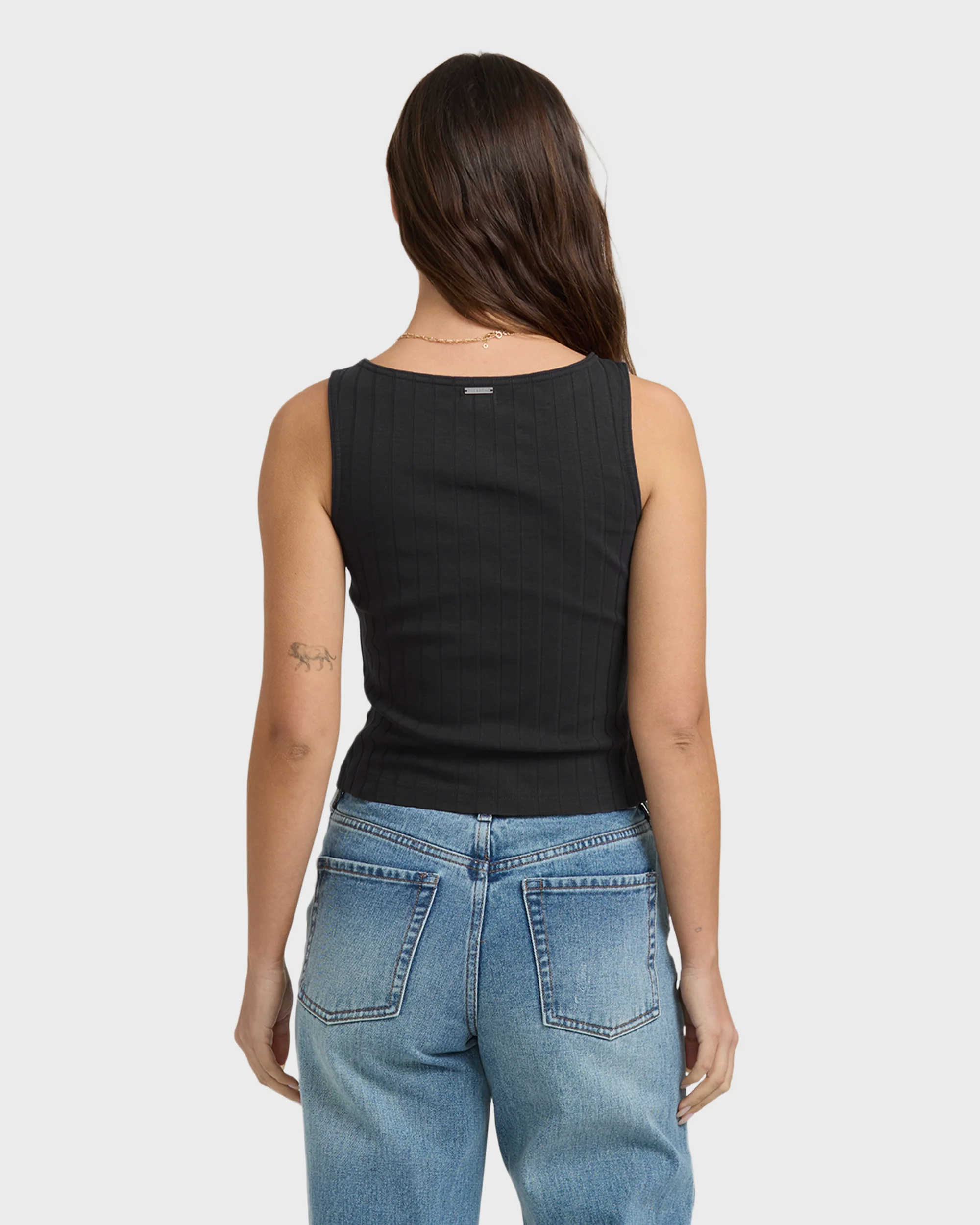 Rae Knit Tank T-Shirt - Black Sands - Image 6