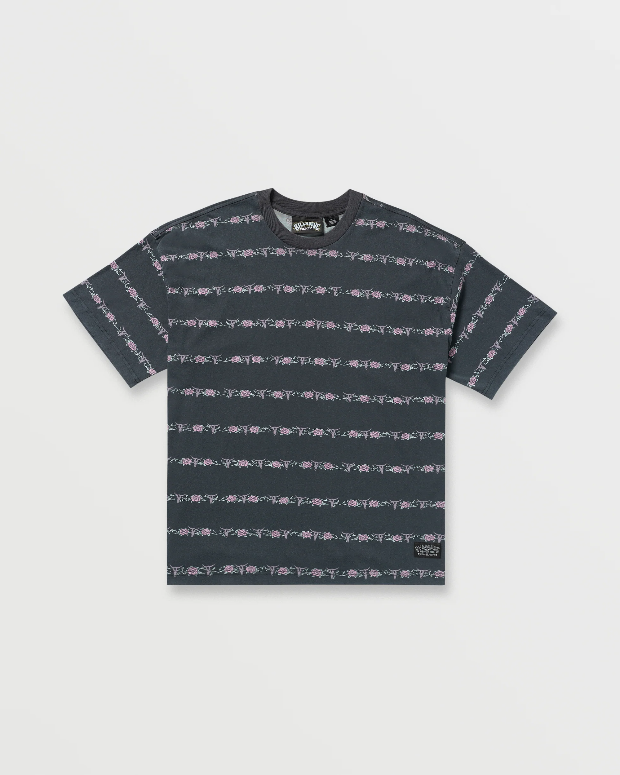 Raging Bull Stripe Tee - Washed Black - Image 6