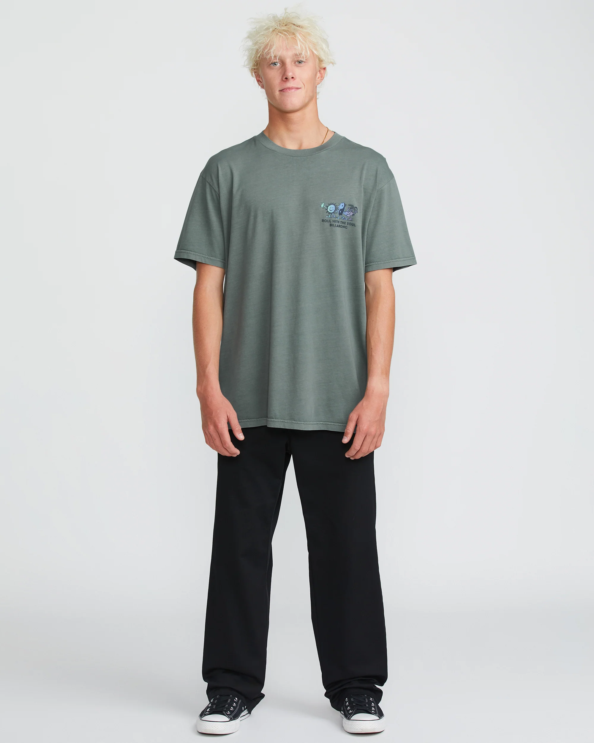 Roll Premium Wave Wash Short Sleeve Tee - Dark Slate - Image 7