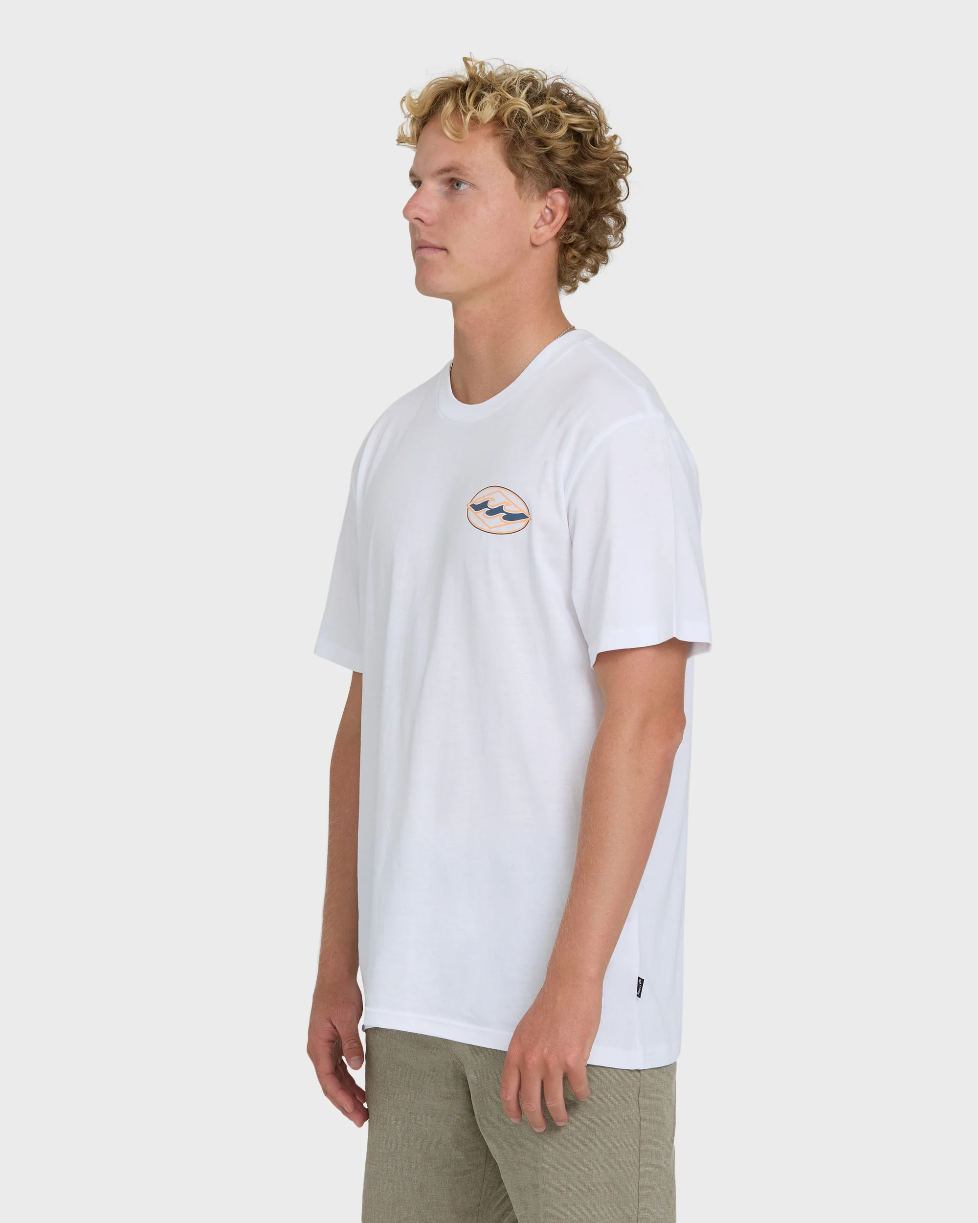 Rotor Diamond Premium Short Sleeve Knit Graphic T-Shirt - White - Image 3