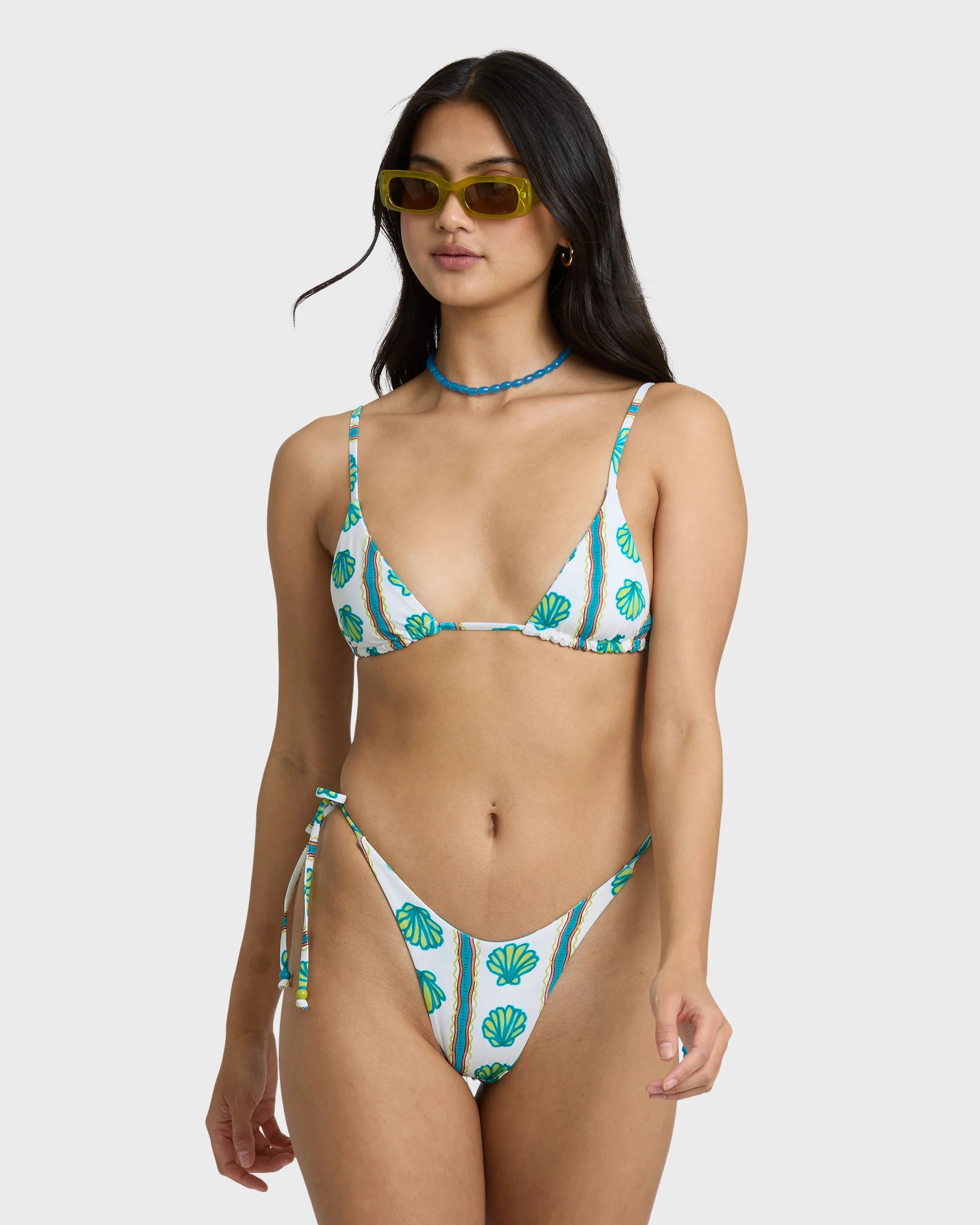 Salty Waves Reversible Mini Slide Triangle Bikini Top - Salt Crystal - Image 3