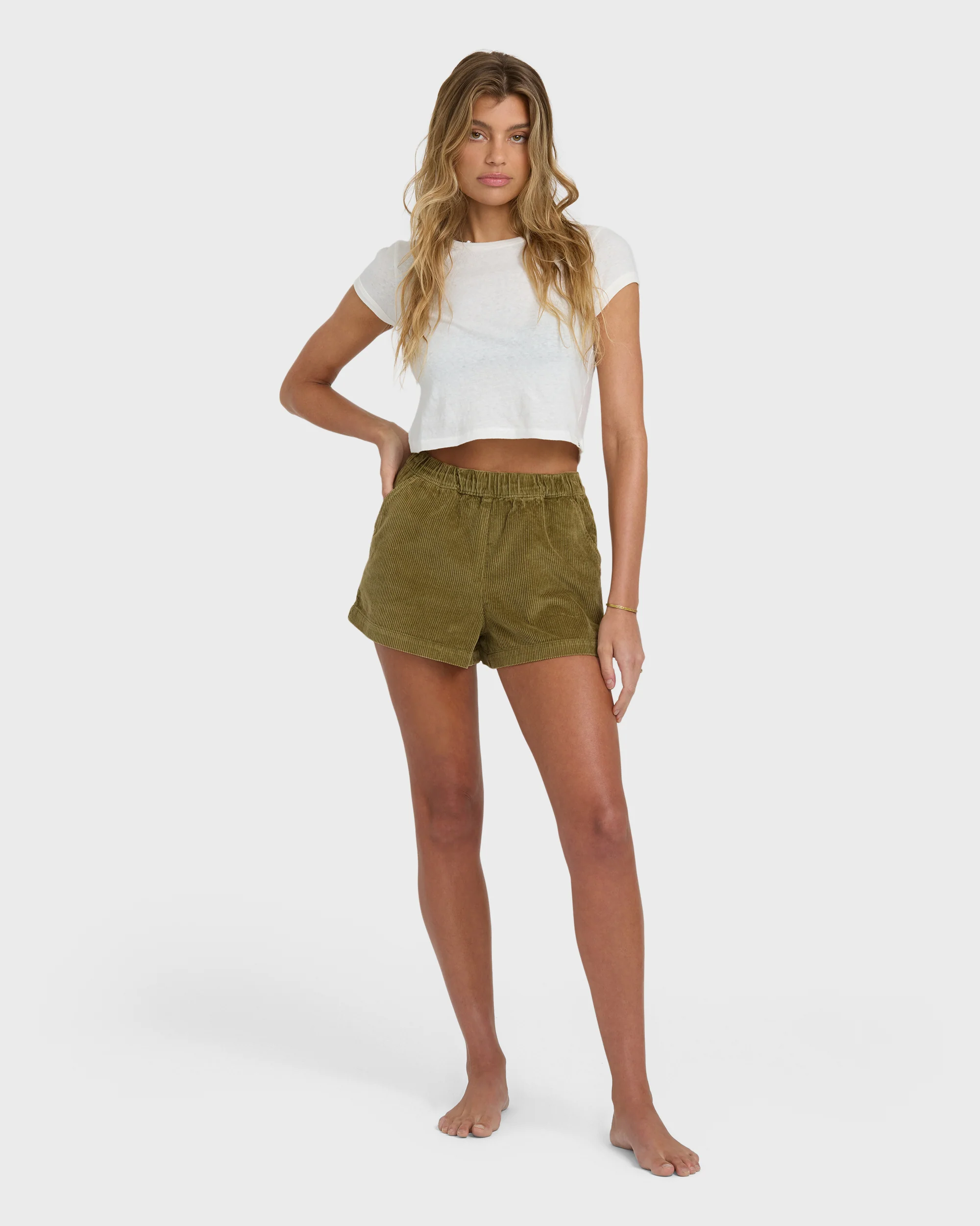 Sea Ya Cord Shorts - Martini Olive - Image 6