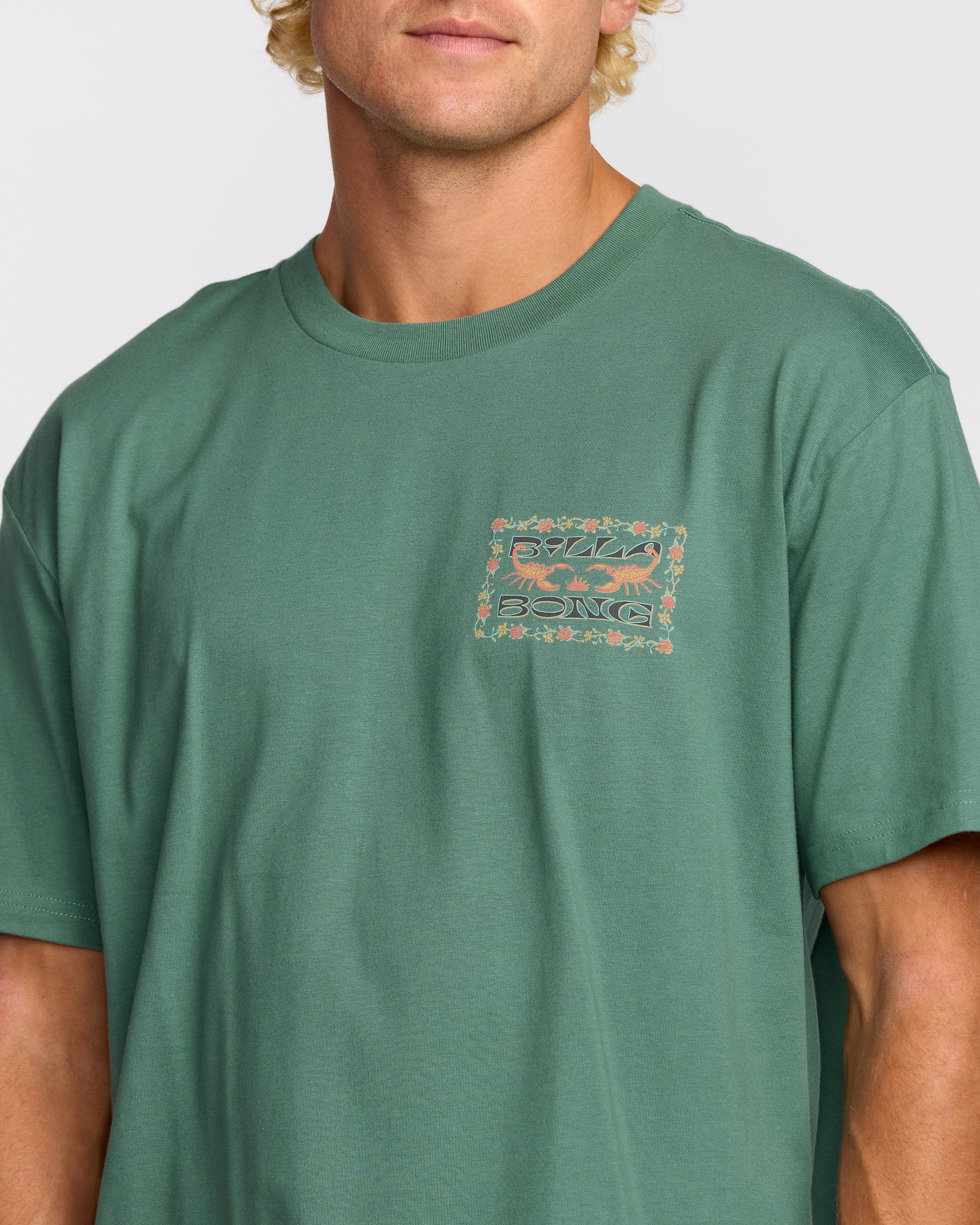 Sharp Regular Short Sleeve T-Shirt - Sage Green - Image 5