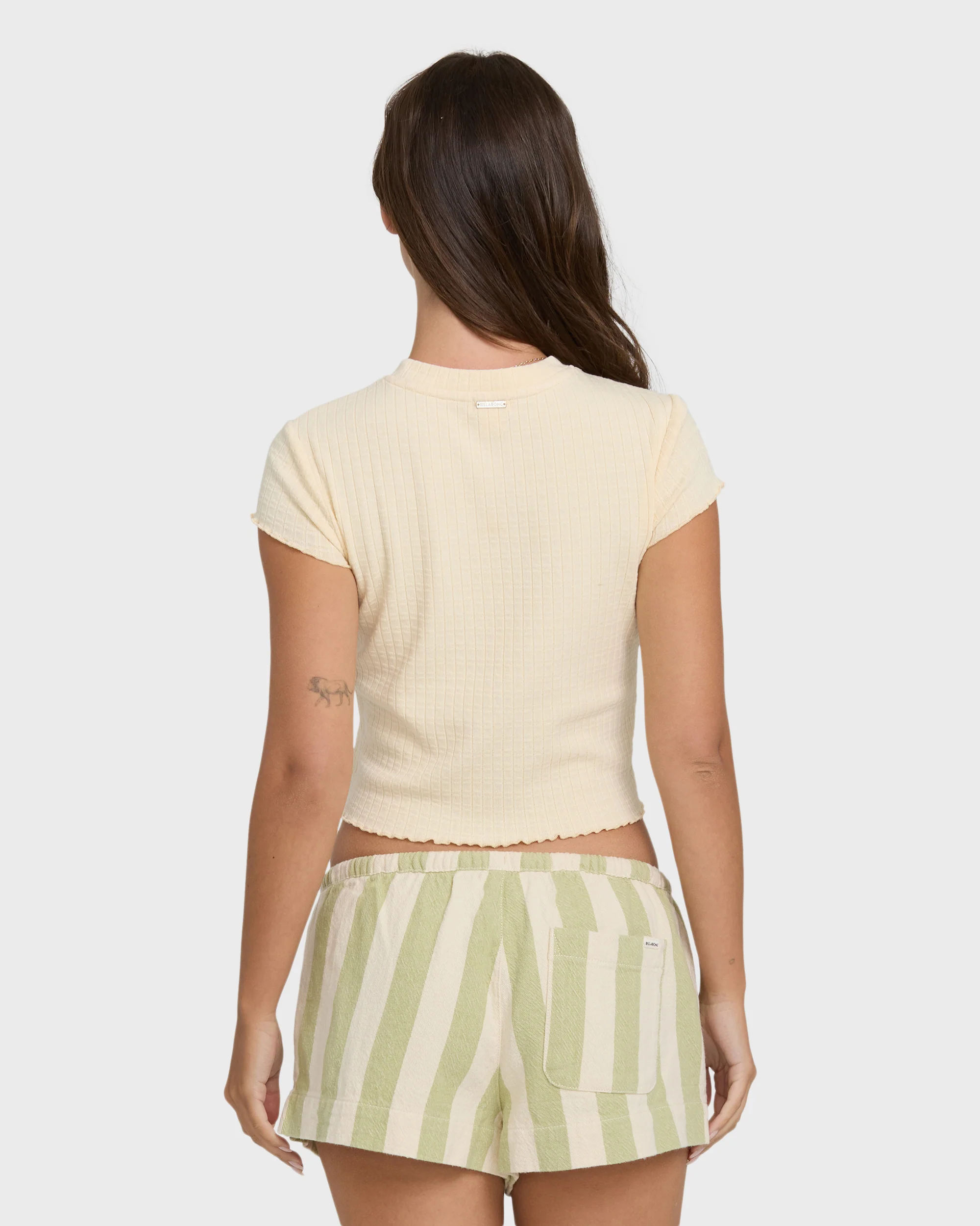 Shelly Short Sleeve Knit T-Shirt - Dove - Image 2