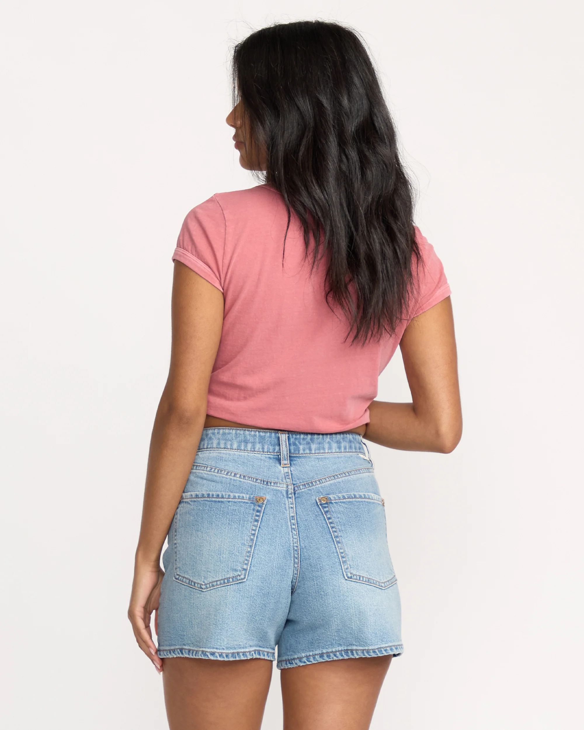 Womens Shifter Denim Shorts - Image 2
