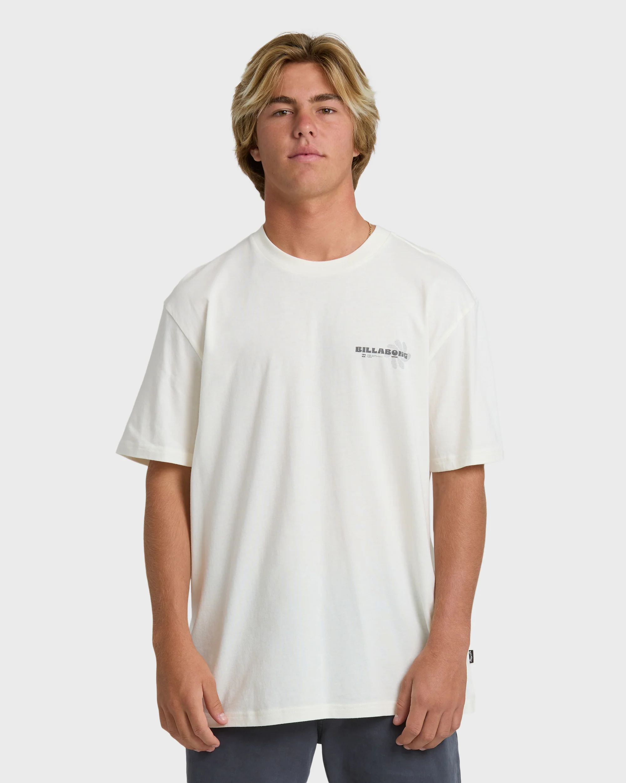 Single Fin Premium Short Sleeve T-Shirt - Off White - Image 2