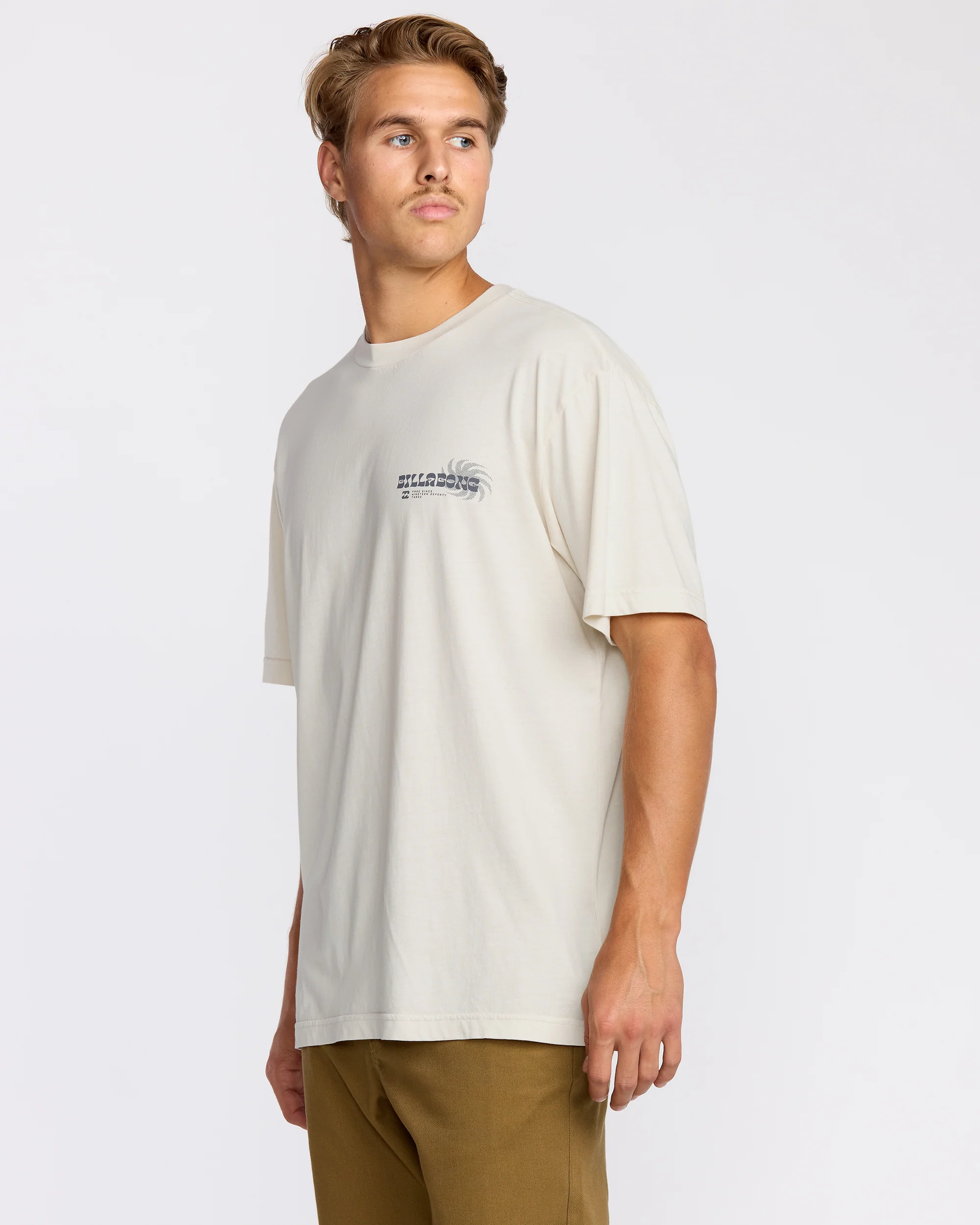 Single Fin Premium Wave Wash Short Sleeve T-Shirt - Off White - Image 4