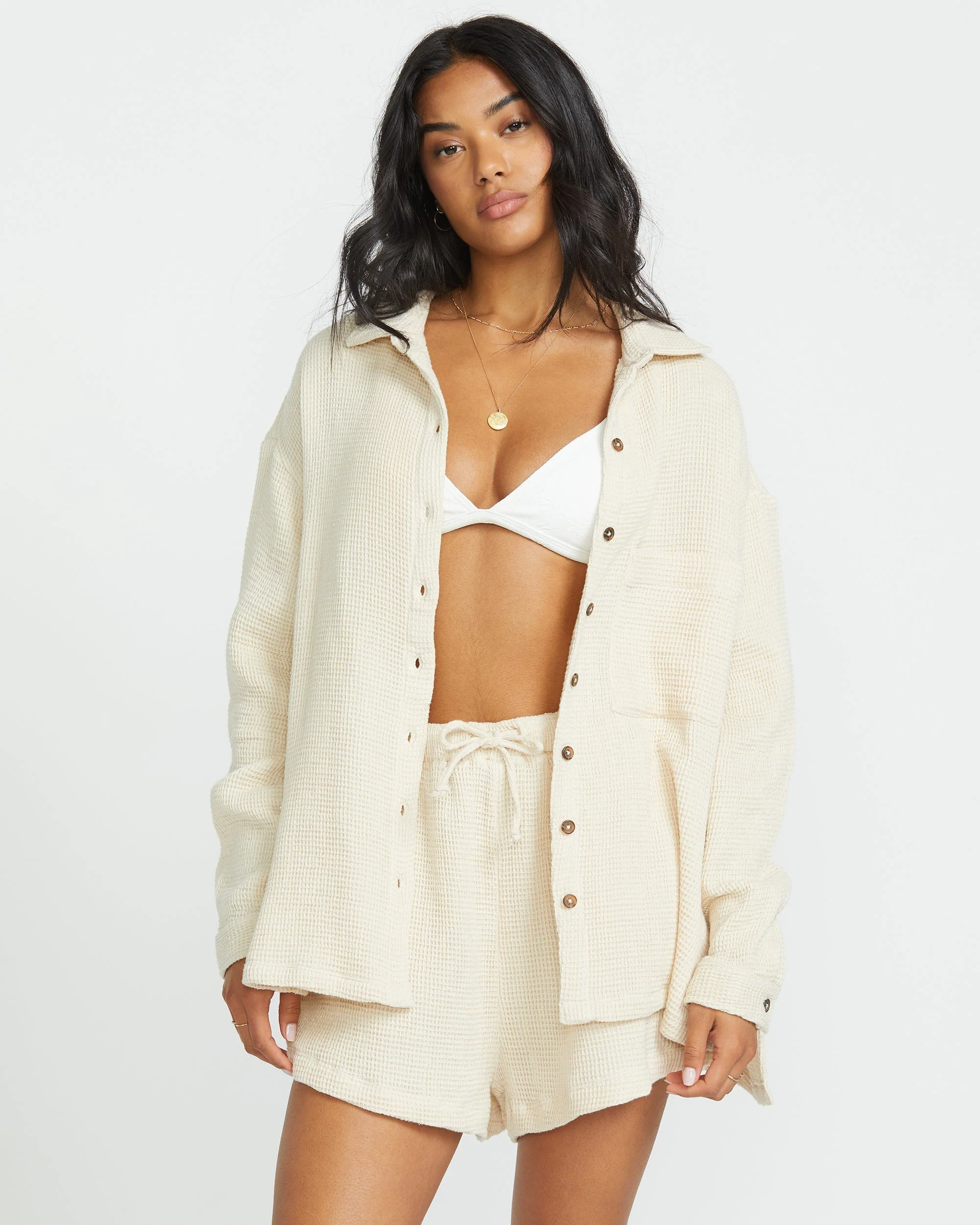 So Cozy Shacket - Dove