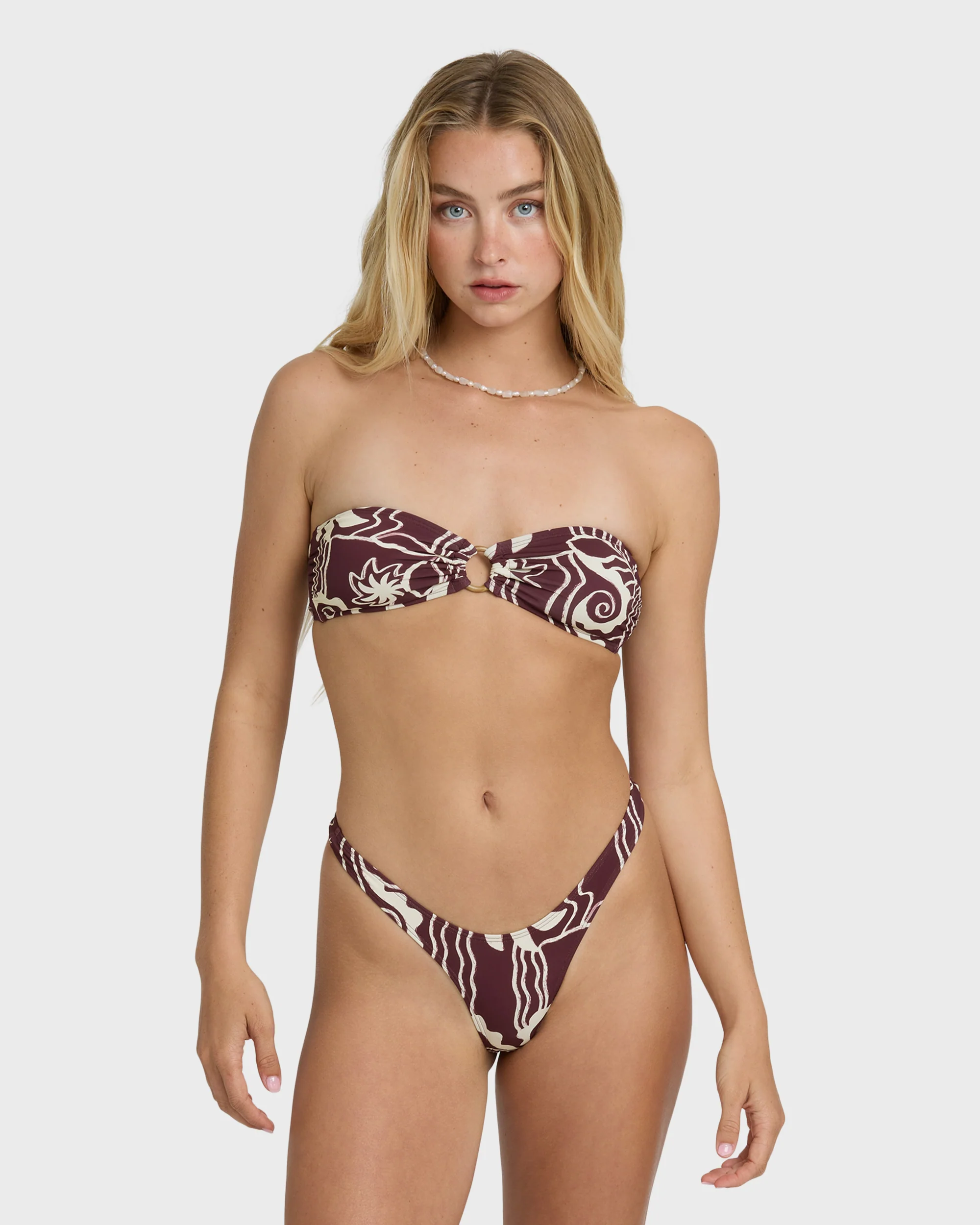 Sol Playa Rio Bandeau Bikini Top - Red Dahlia - Image 3