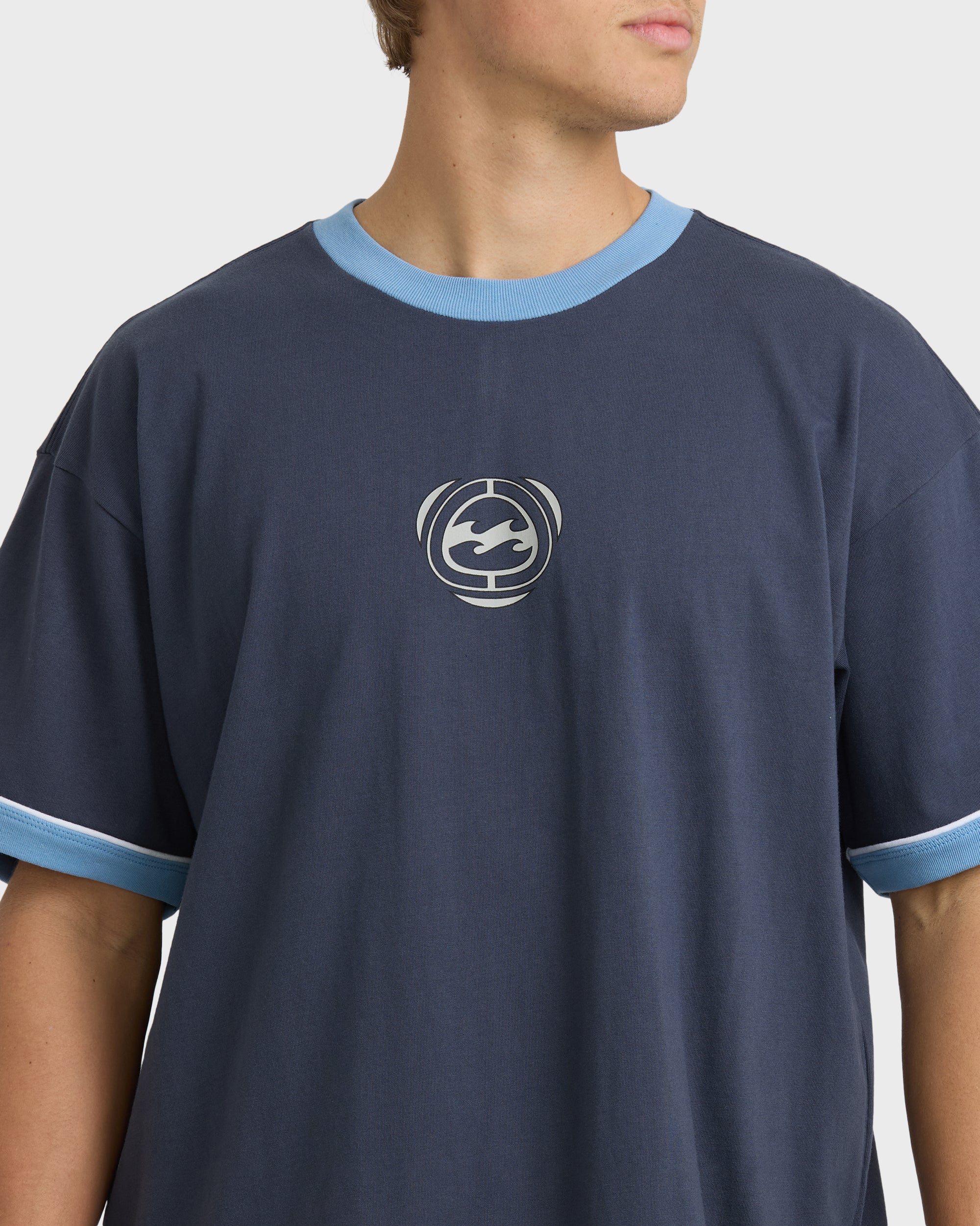 Spec Ringer Short Sleeve T-Shirt - Vintage Navy - Image 2