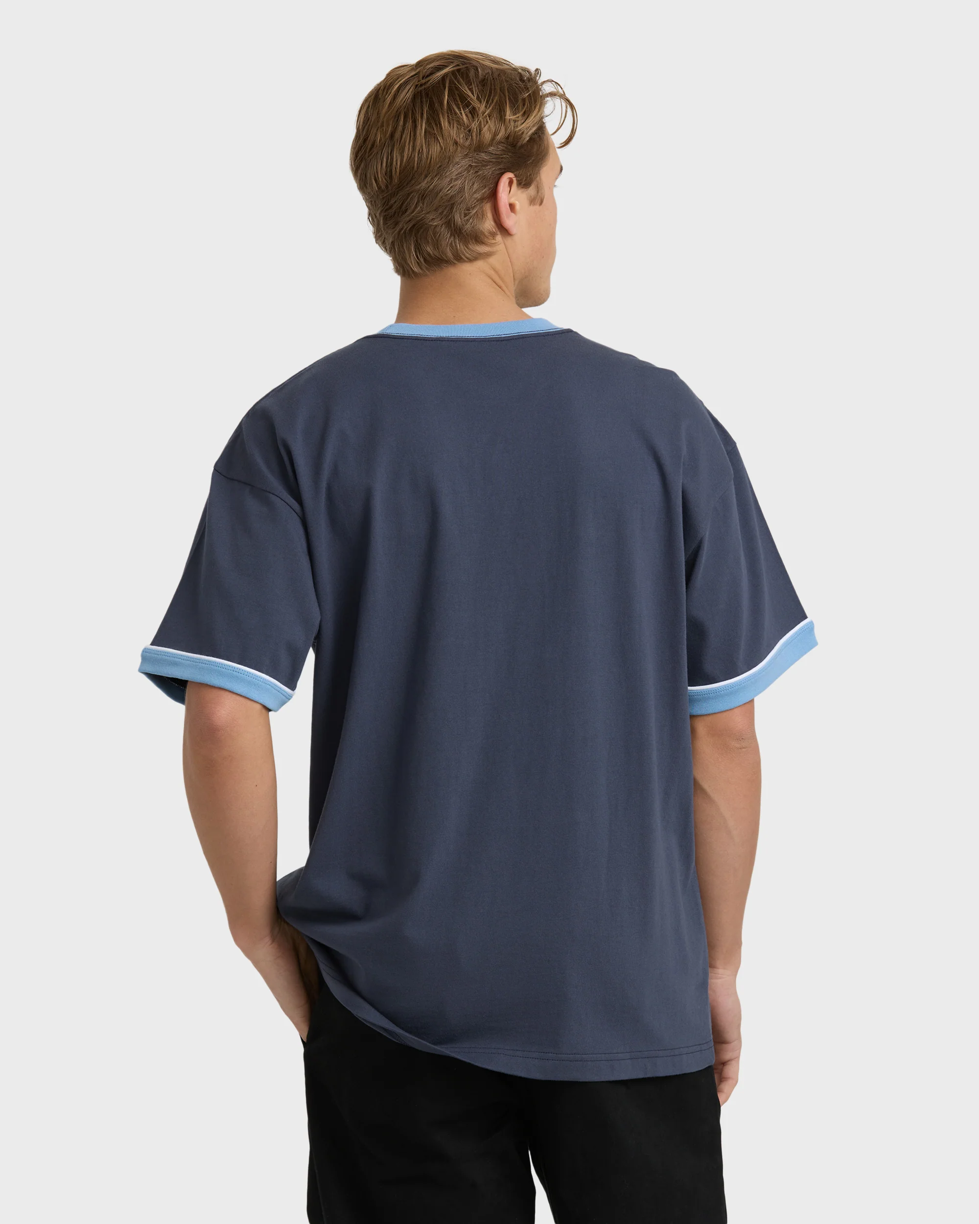 Spec Ringer Short Sleeve T-Shirt - Vintage Navy - Image 5
