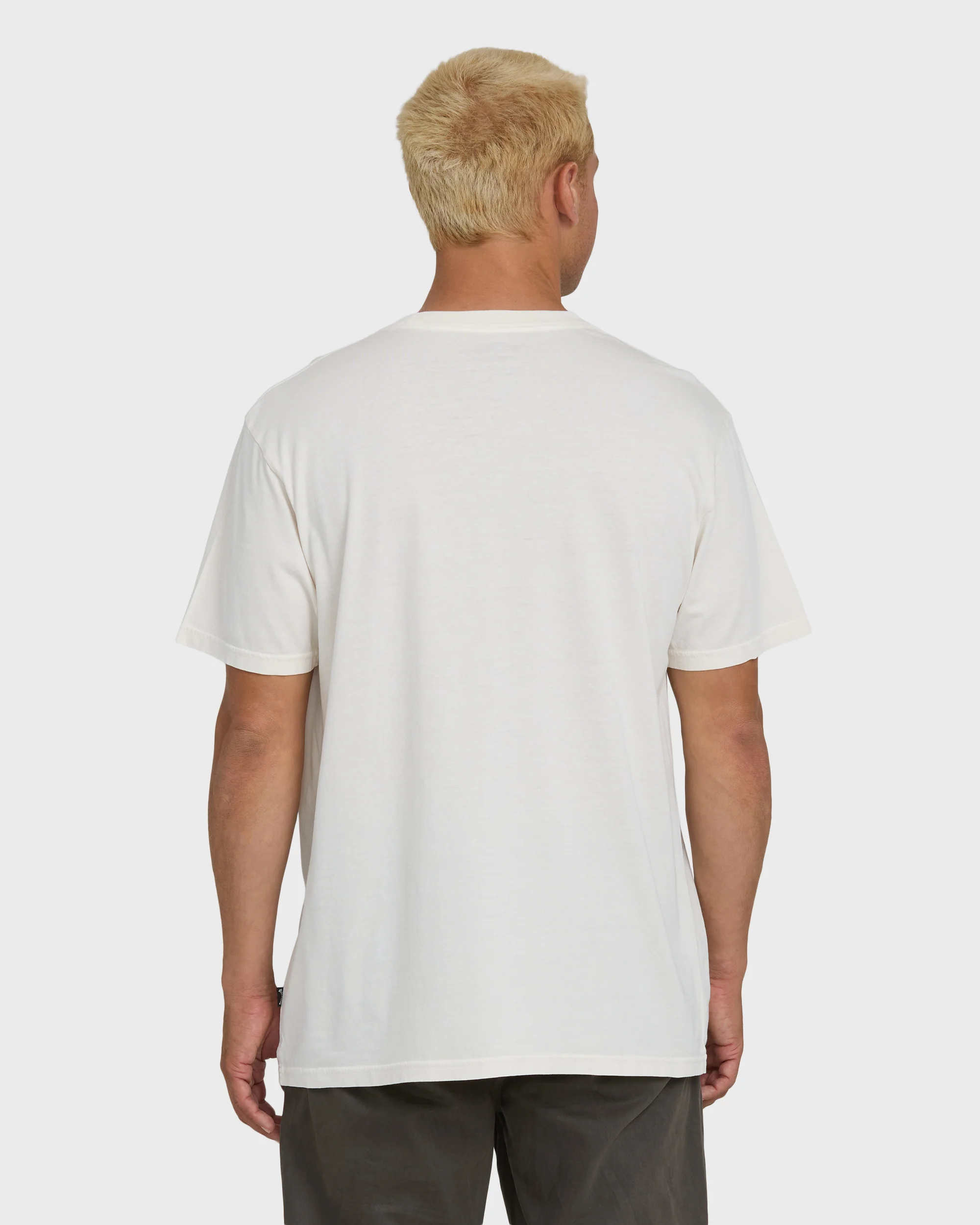 Stack Wave Washed Premium Short Sleeve Knit T-Shirt - Off White - Image 2