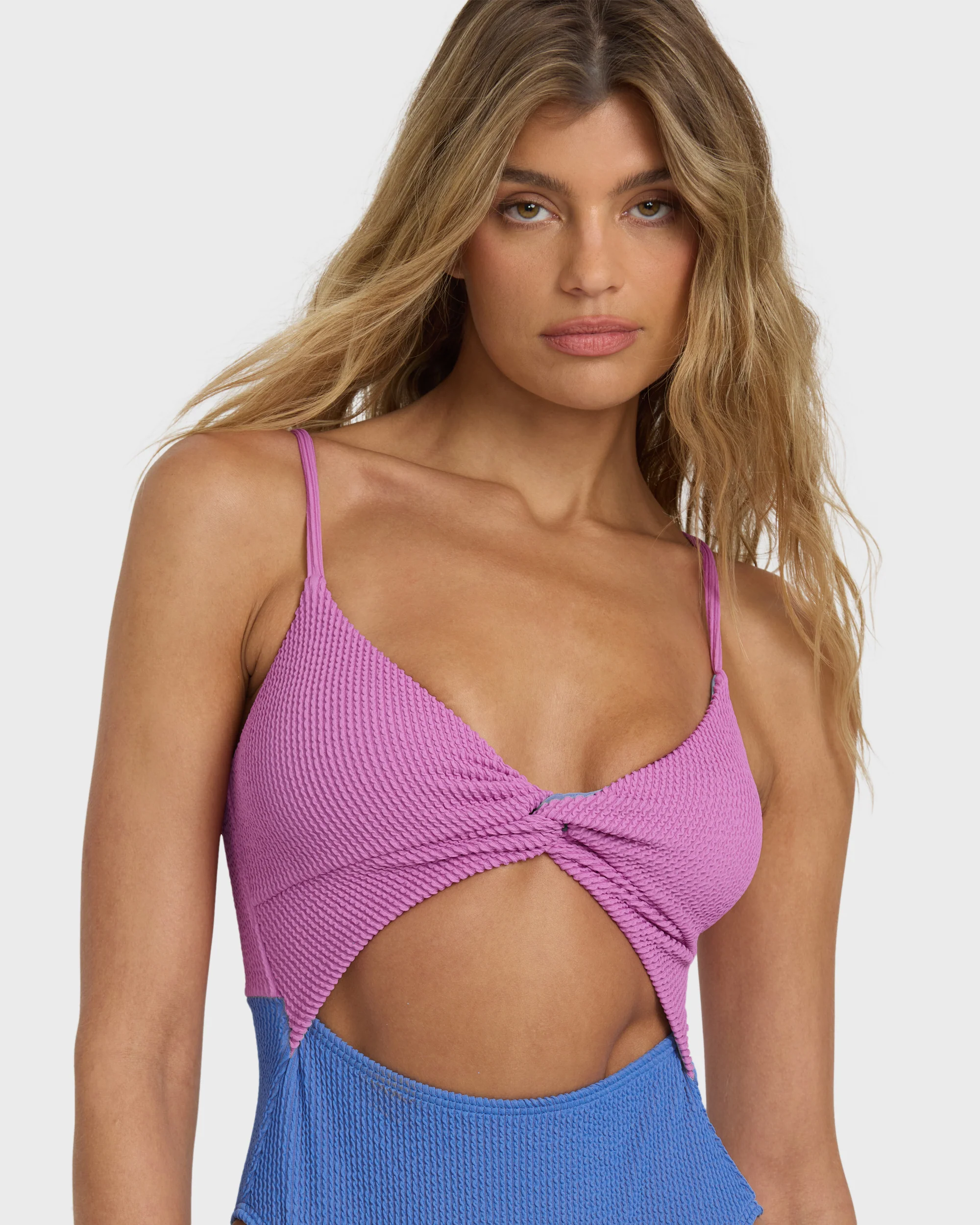 Summer Hi Color Block Mikahi One-piece Swimsuit - Multi - Image 4