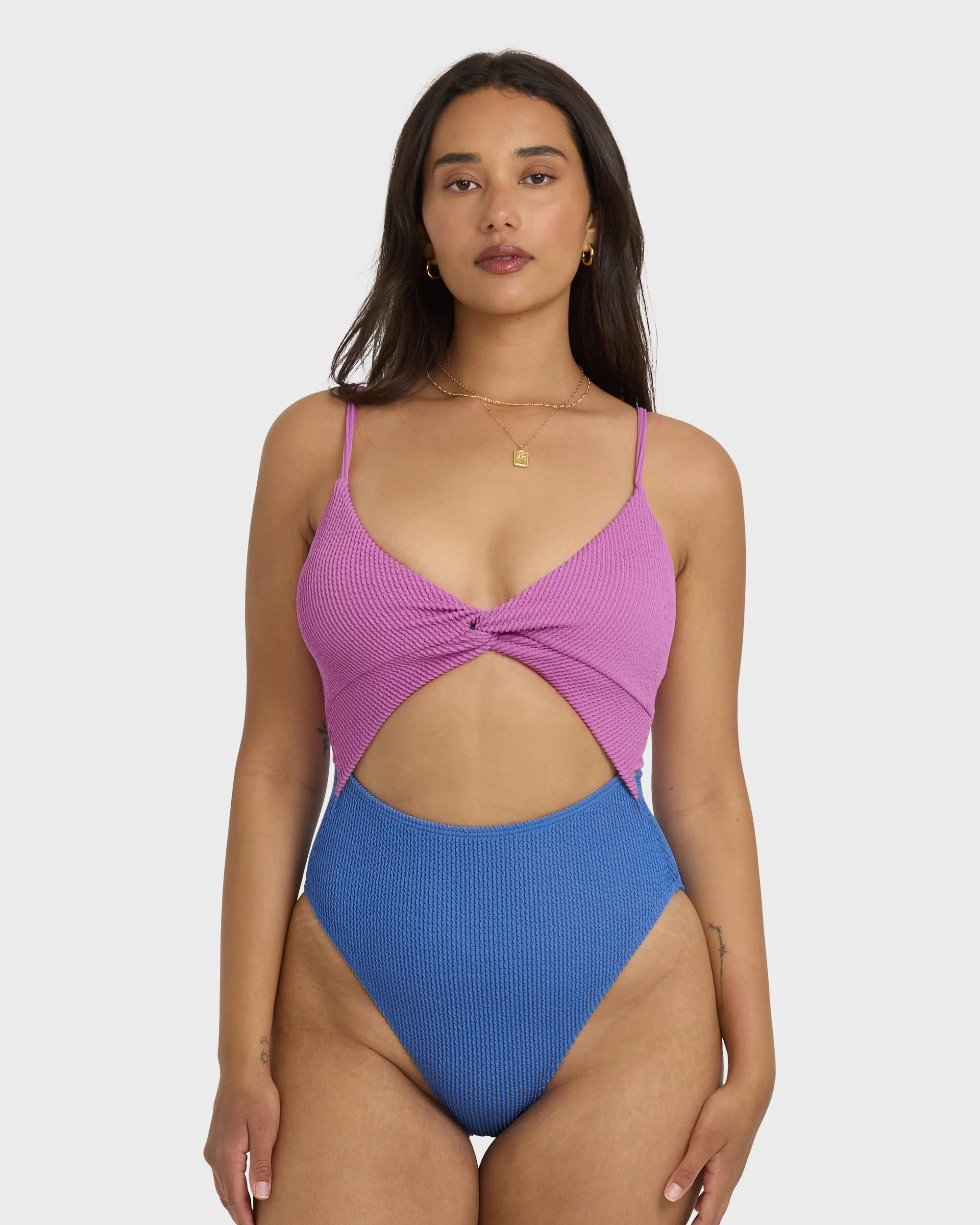 Summer Hi Color Block Mikahi One-piece Swimsuit - Multi - Image 7