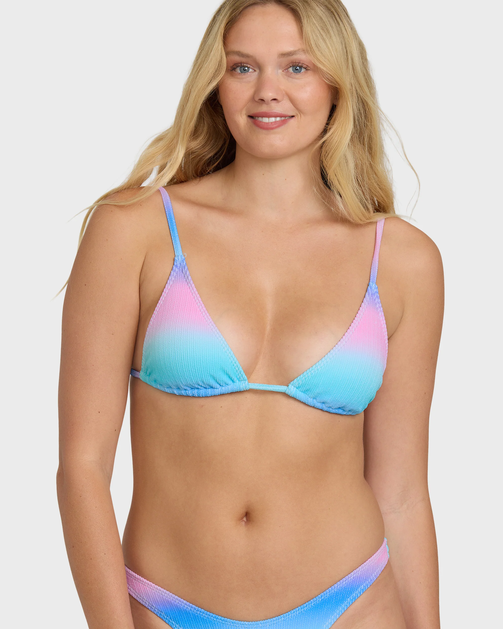 Sun Fade Slide Tall Triangle Bikini Top - Ocean Spray - Image 7