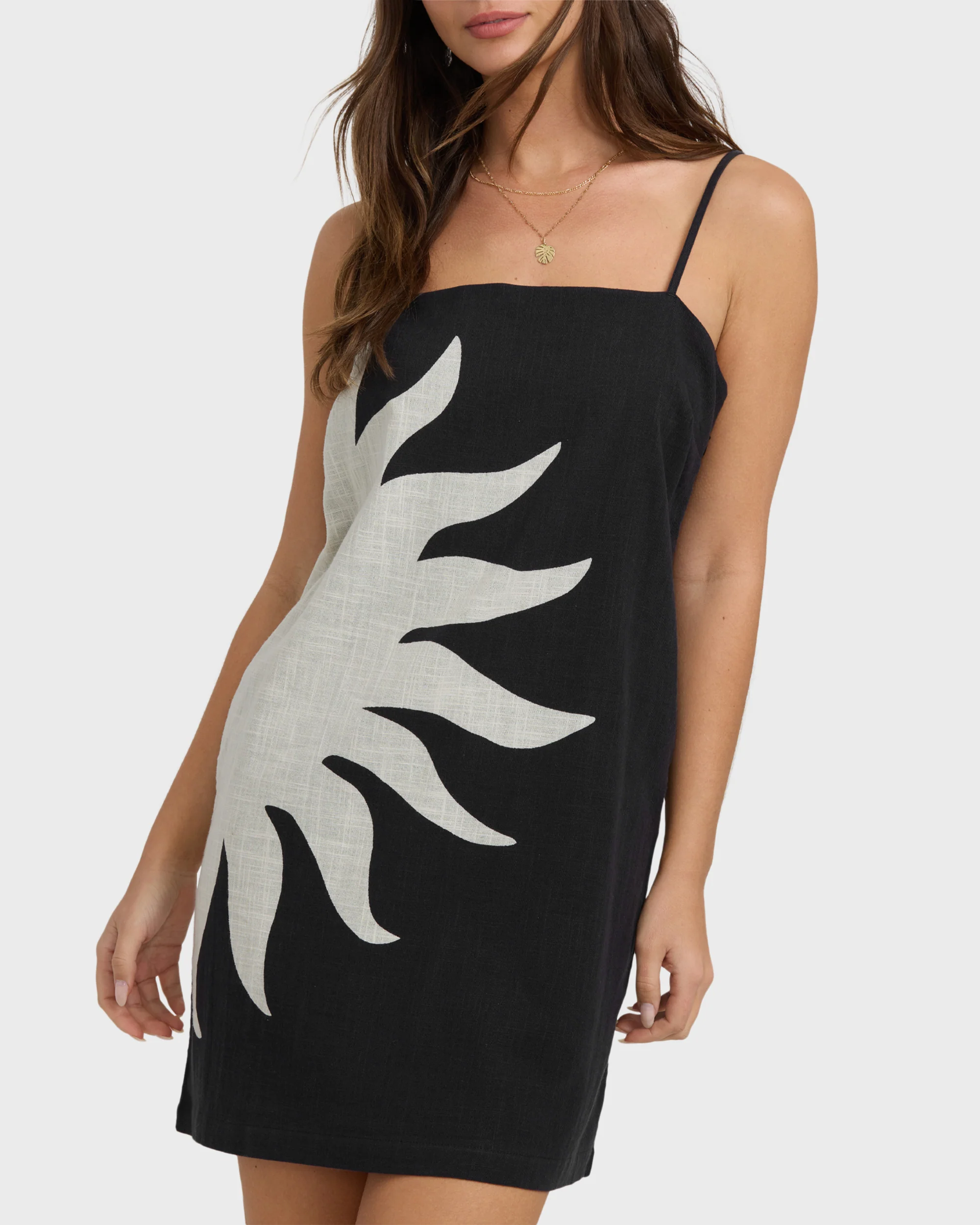 Sun Rays Mini Dress - Black White - Image 4
