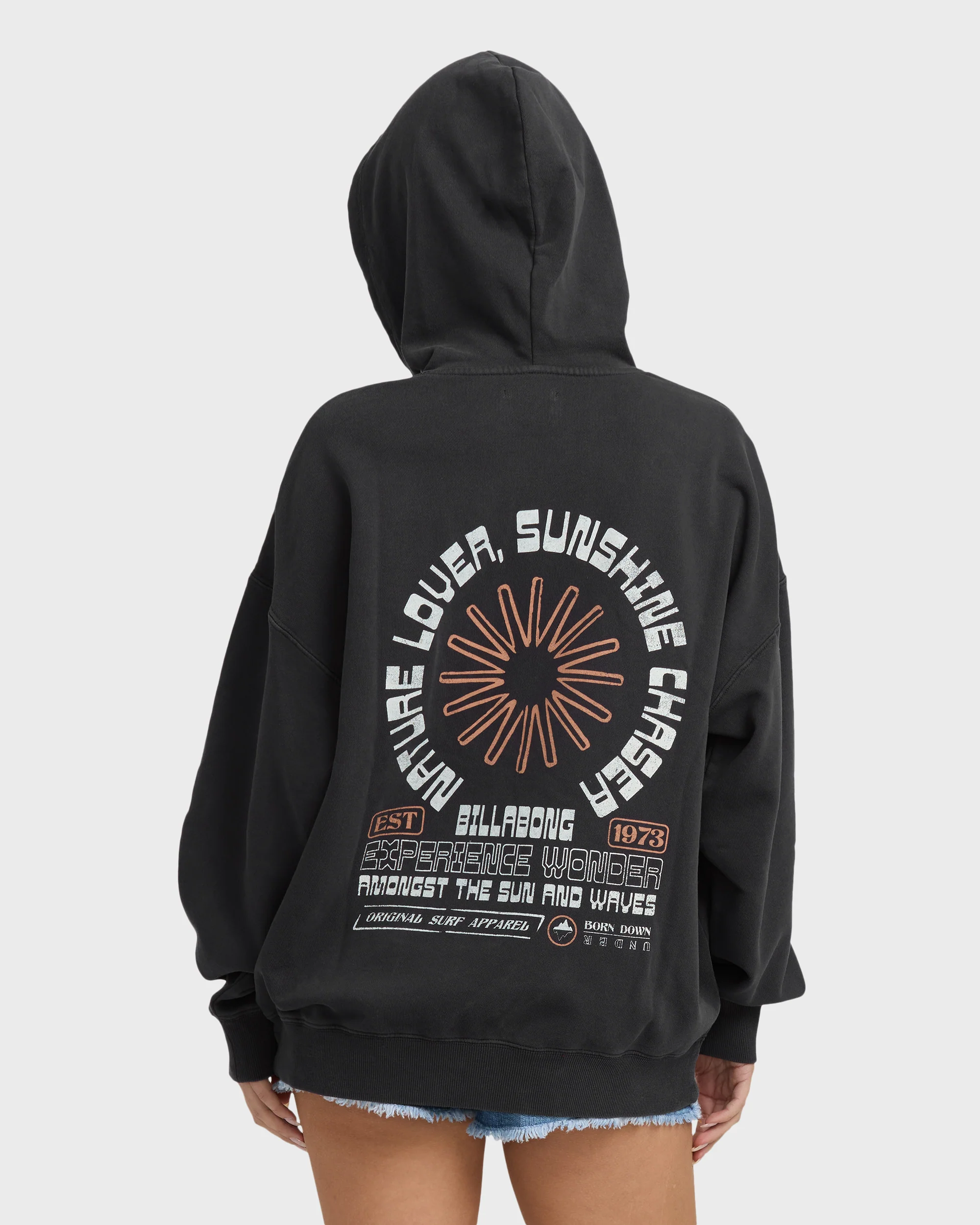 Sun & Waves Hoodie - Black Sands - Image 2