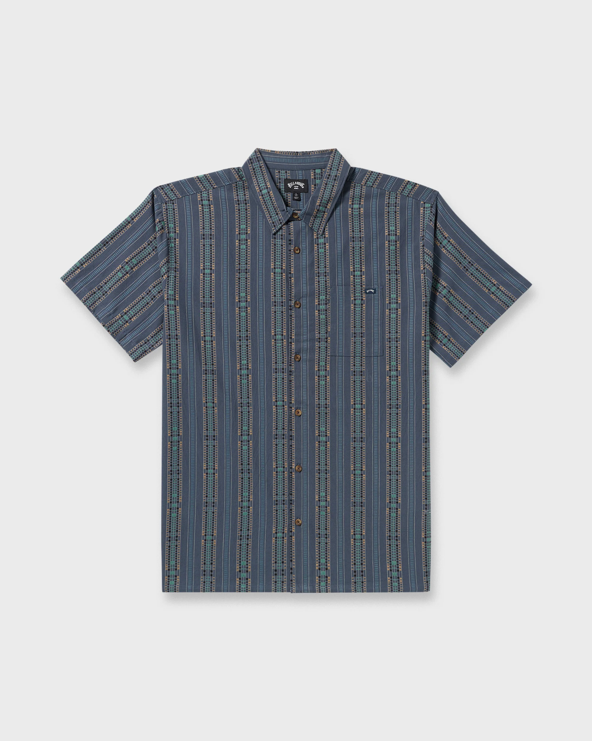Sundays Jacquard Short Sleeve Shirt - Dark Navy - Image 7