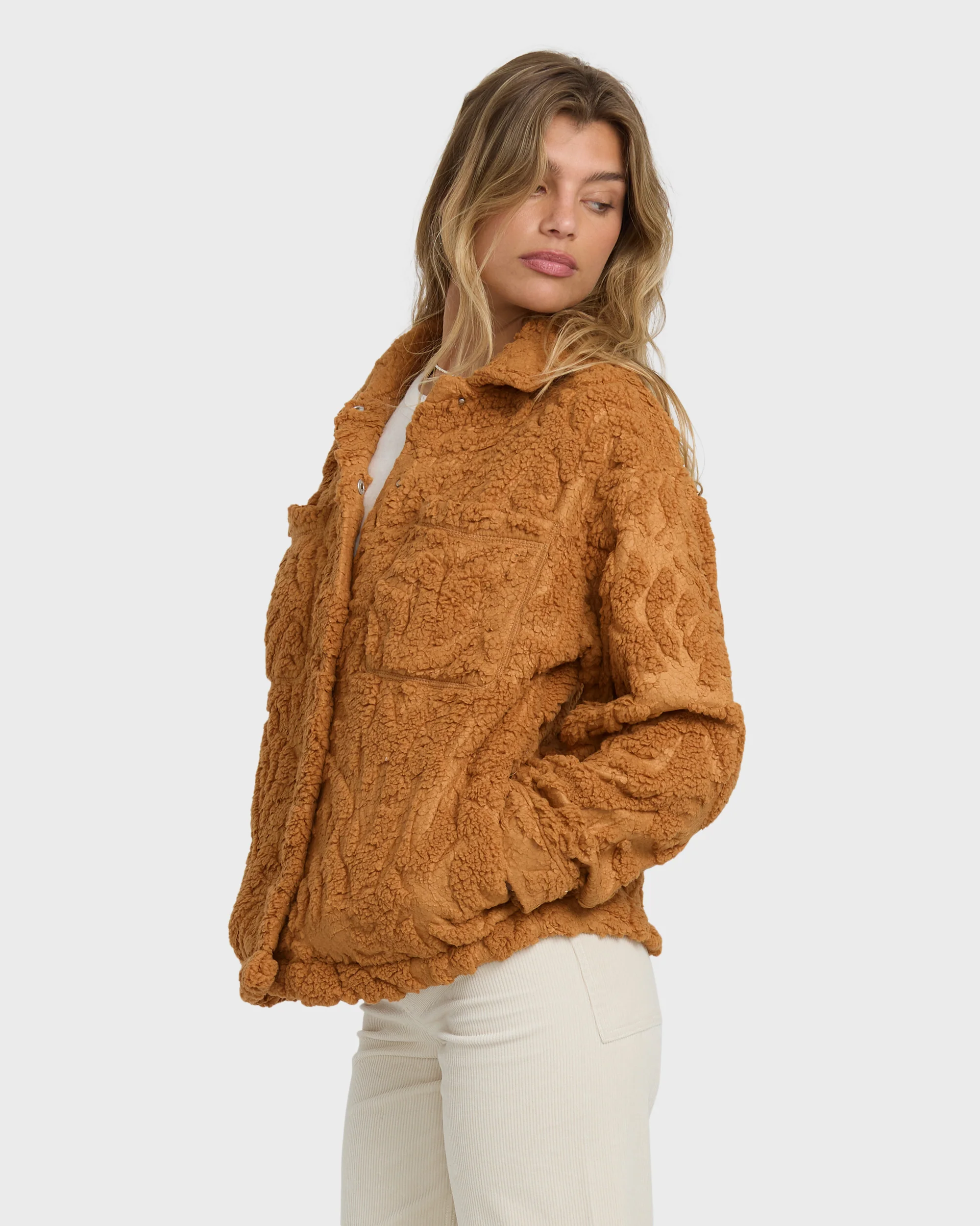 Sundown Sherpa Shacket - Camel - Image 6